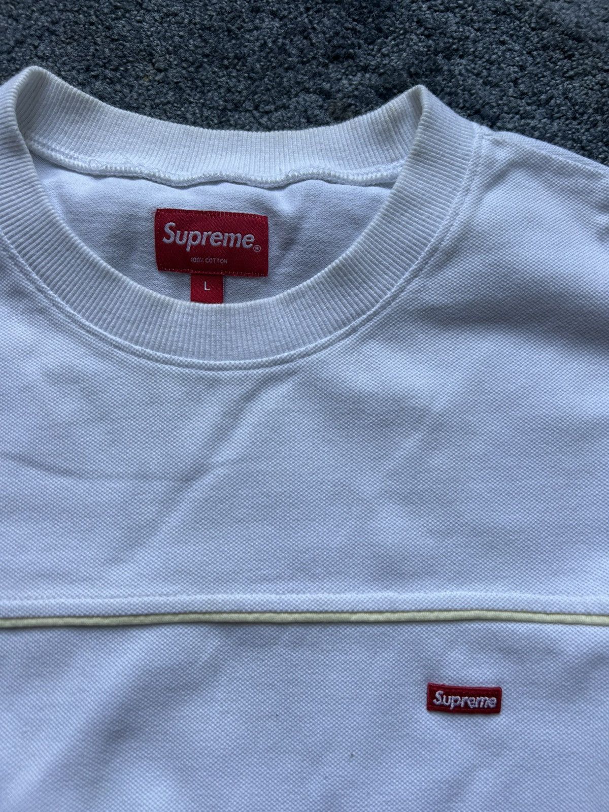 Supreme Supreme Small Box Logo Crewneck White L Size US L / EU 52-54 / 3 - 2 Thumbnail