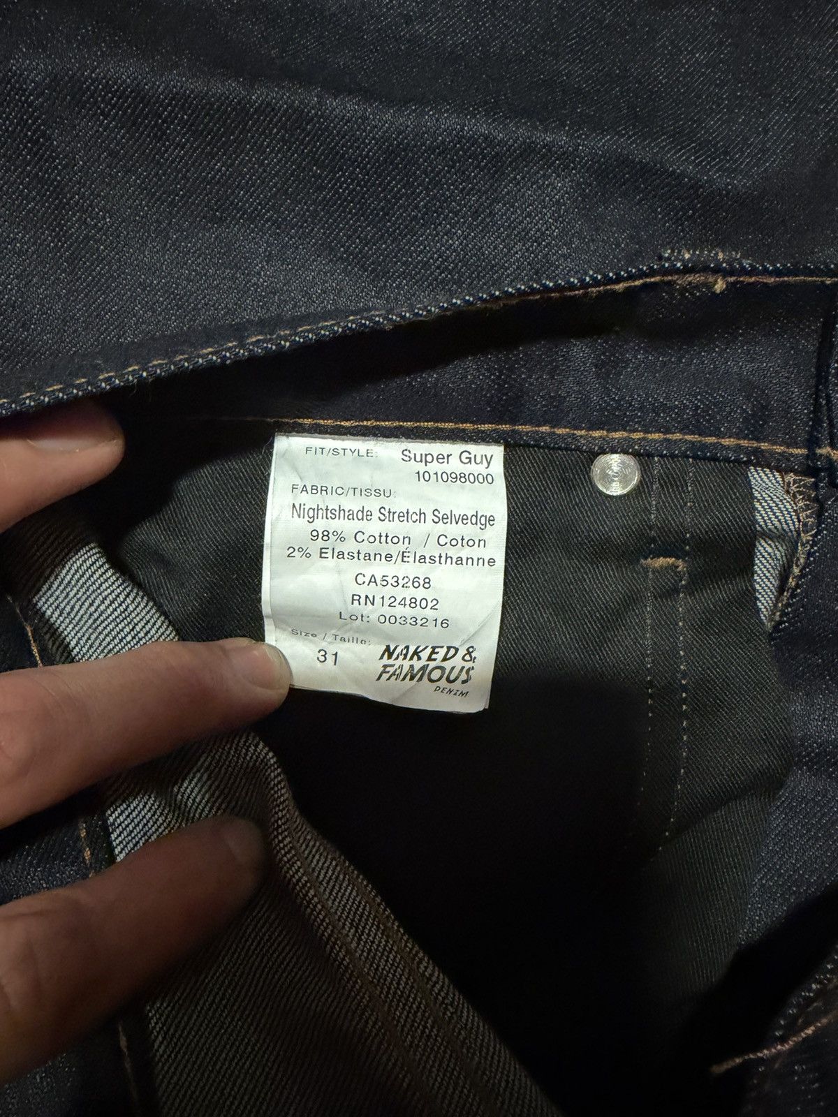 Naked & Famous Naked & famous superguy nightshade stretch Size US 31 - 3 Thumbnail