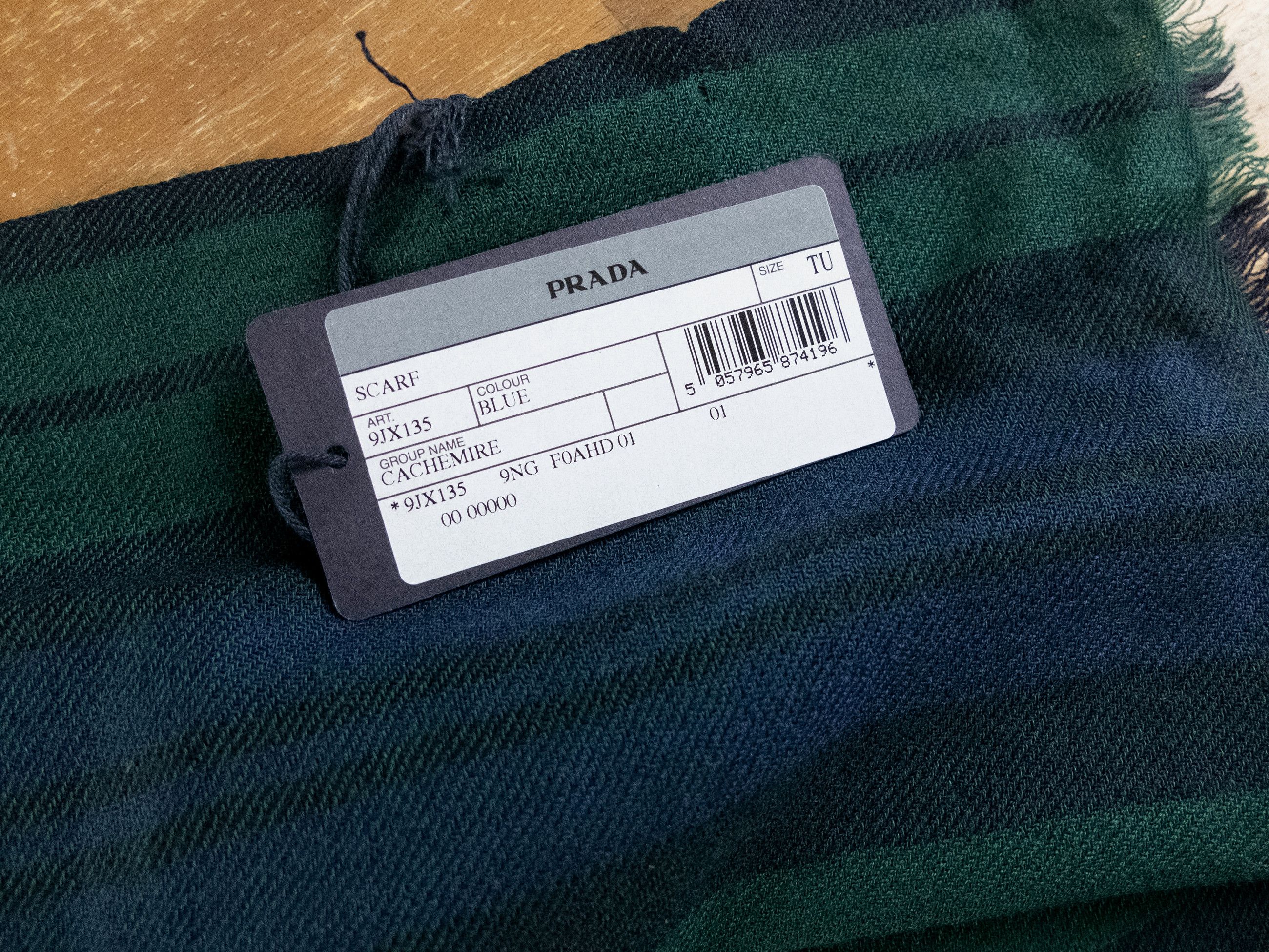 Church's CHURCH'S green navy blue tartan lightweight cashmere scarf Size ONE SIZE - 5 Thumbnail