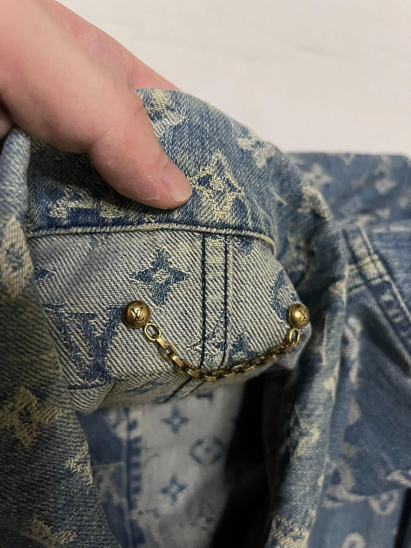 Louis Vuitton Supreme x LV Denim Full Print Monogram Jacket Size 50 Size US M / EU 48-50 / 2 - 5 Thumbnail