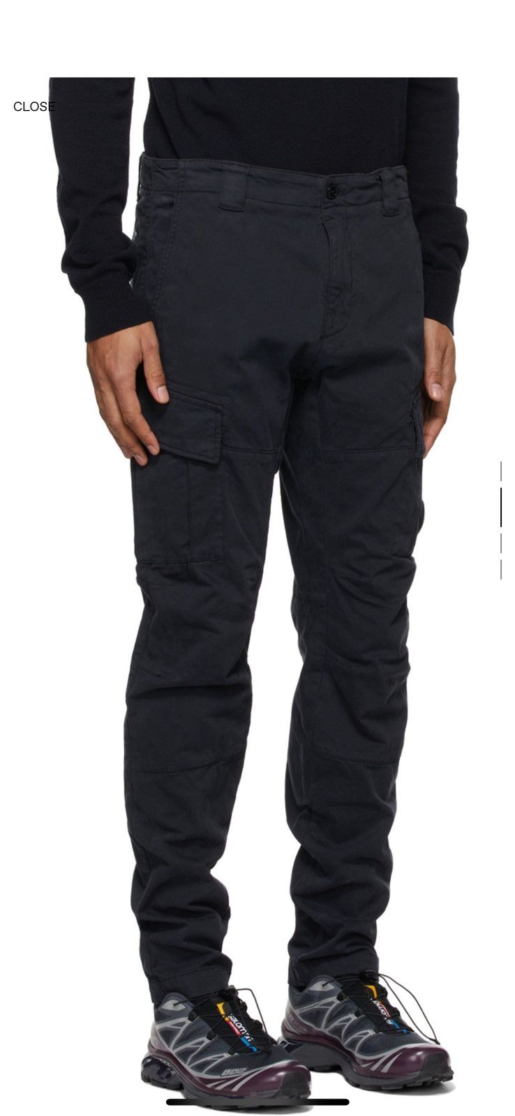 C.P. Company Total Eclipse Dark Navy Stretch Sateen Cargo Pants 44 Size US 28 / EU 44 - 2 Thumbnail