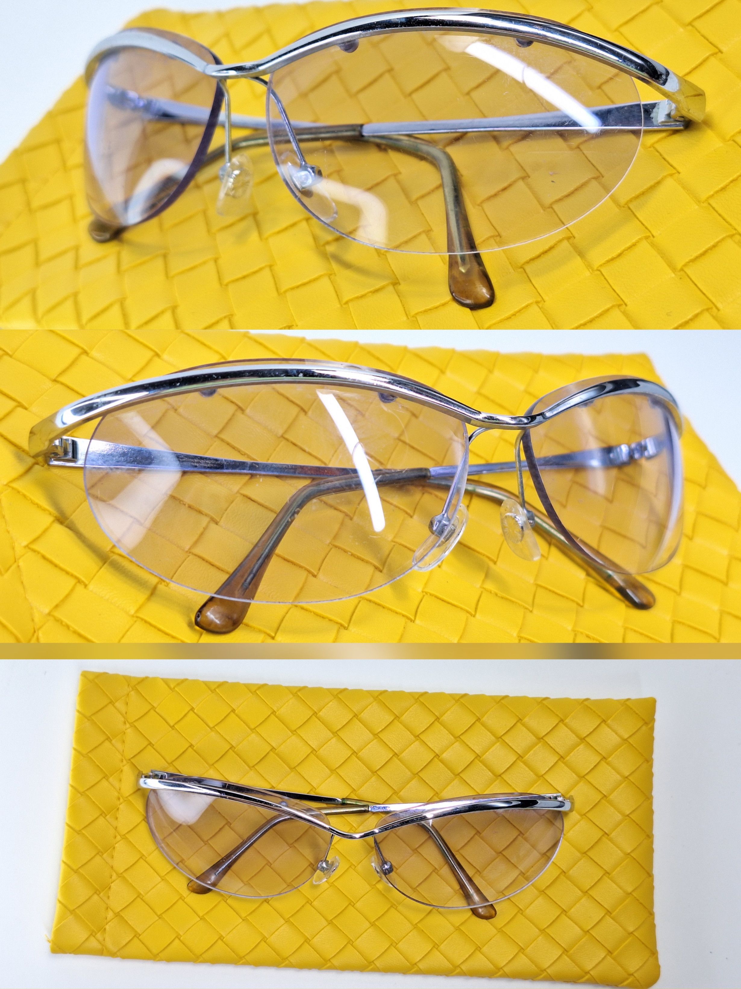Other 00s Japan Vintage All Silver Semi-Rimless Minimal Eyeglass Size ONE SIZE - 4 Thumbnail