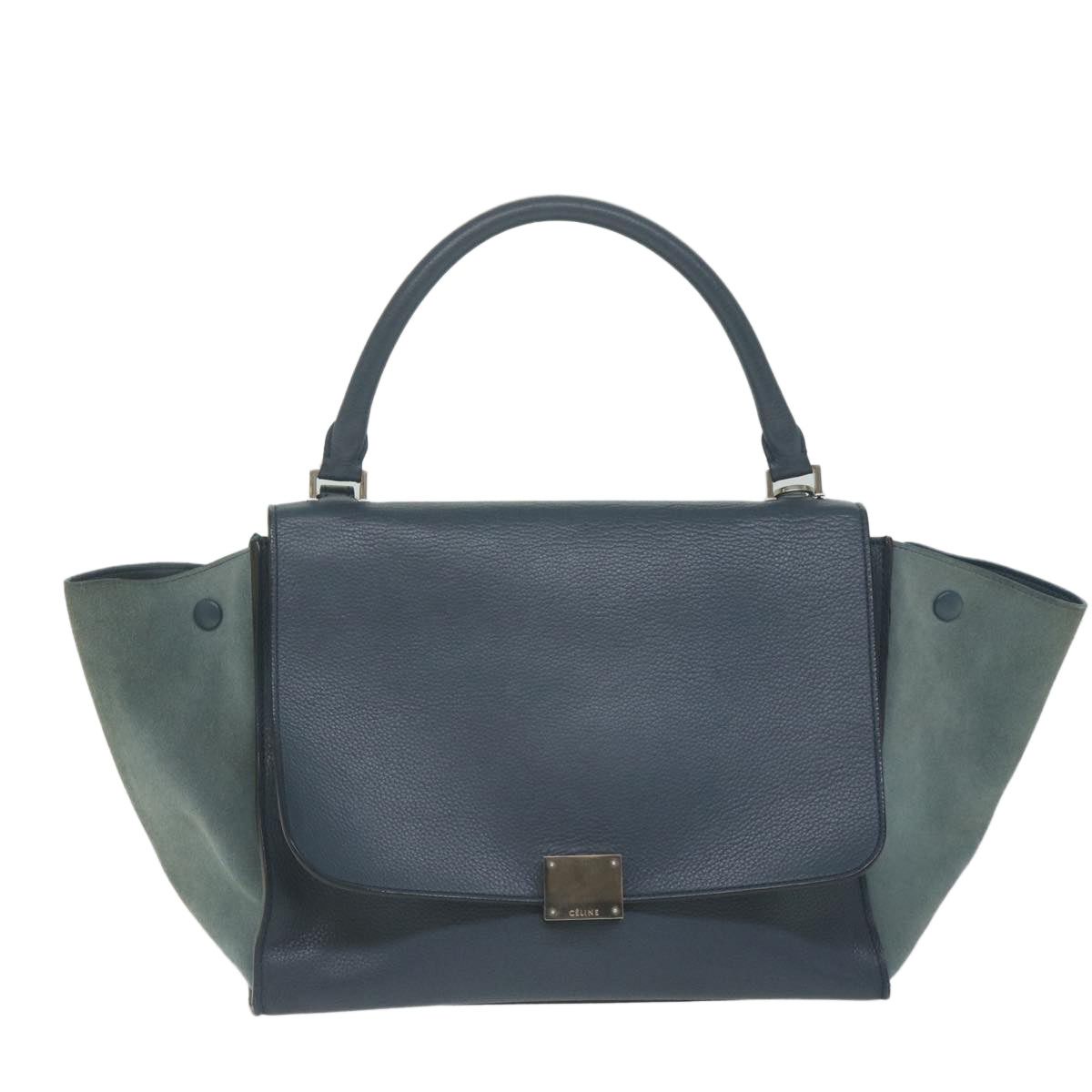 image of Celine Trapeze Handbag in Blue, Women's