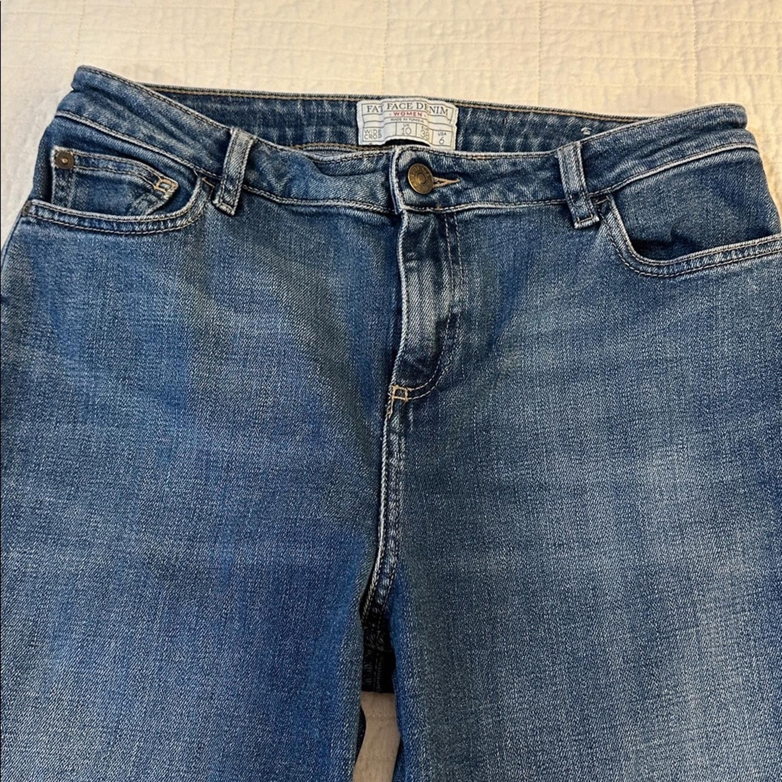 FatFace Fat Face Women’s Mid Wash Wide Leg Crop Denim Jeans 6 Size 28" / US 6 / IT 42 - 5 Thumbnail