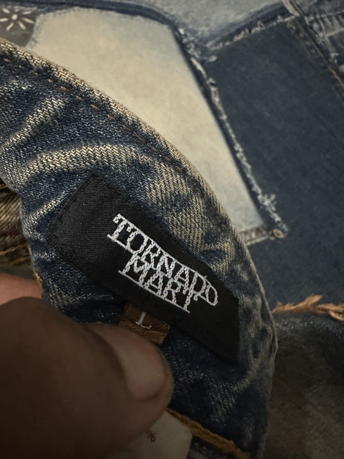 Tornado Mart Tornado Mart Distressed Denim Flared Frayed Jeans Size US 33 - 13 Thumbnail