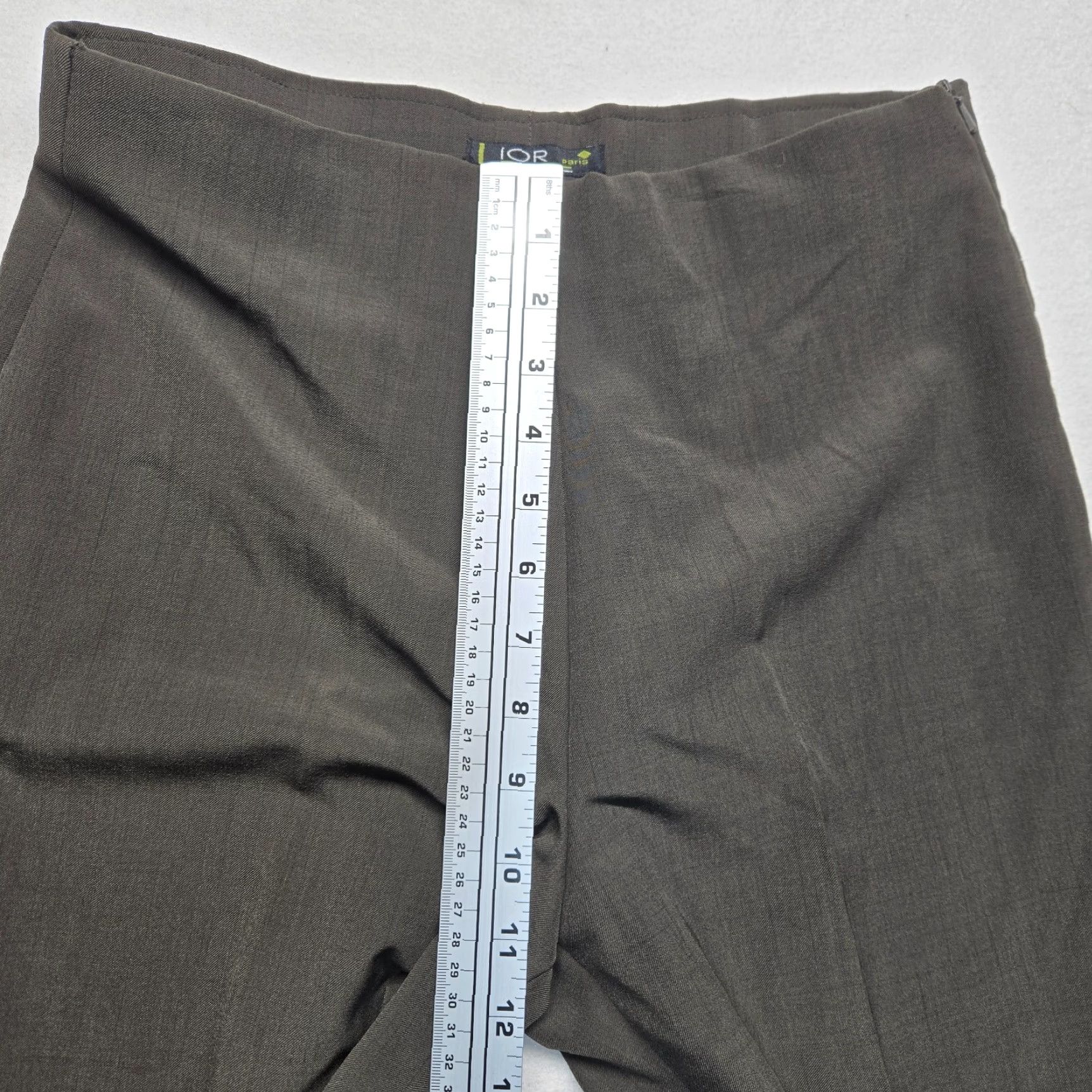 Vintage Lior Dress Pants Women Size 1 Black Flat Front Mid Rise Stretch Straight Leg Womens Size 25" / US 0 / IT 36 - 4 Thumbnail