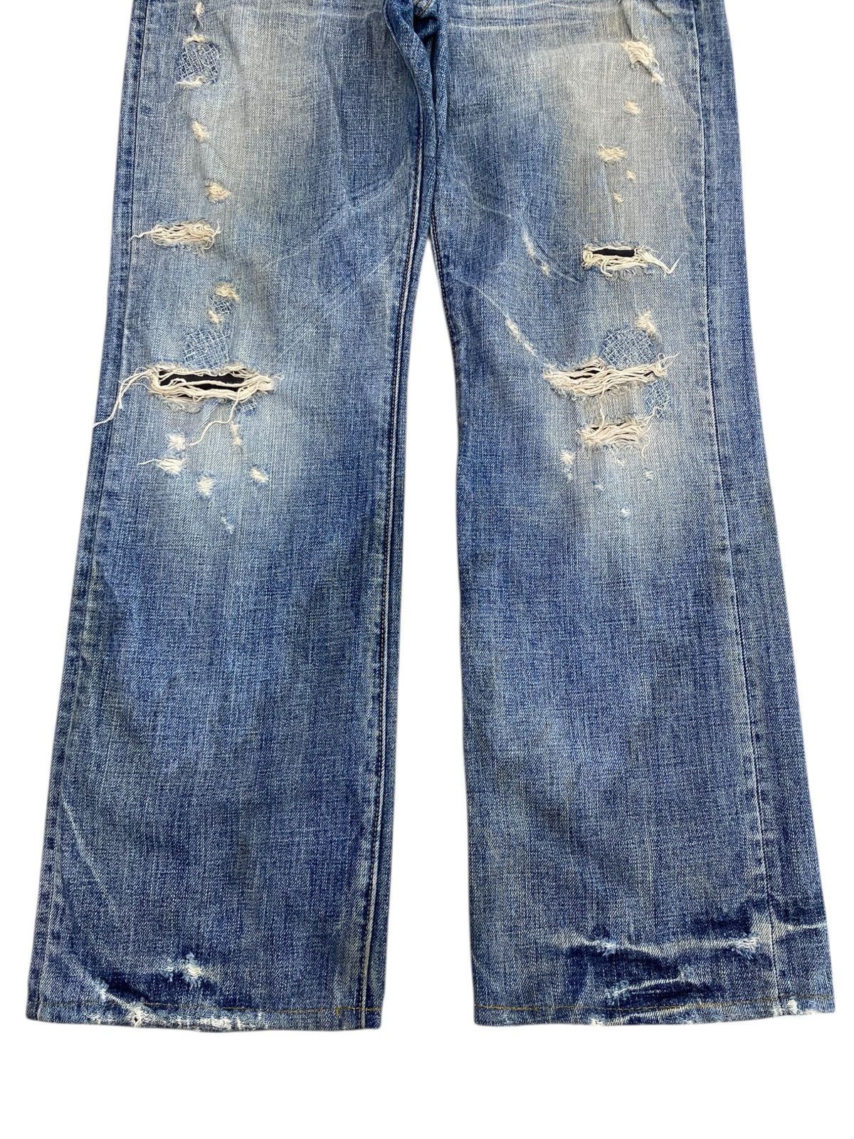 Other Japanese Brand Acid Blue Wash Style Distressed Jeans Size US 32 / EU 48 - 9 Thumbnail