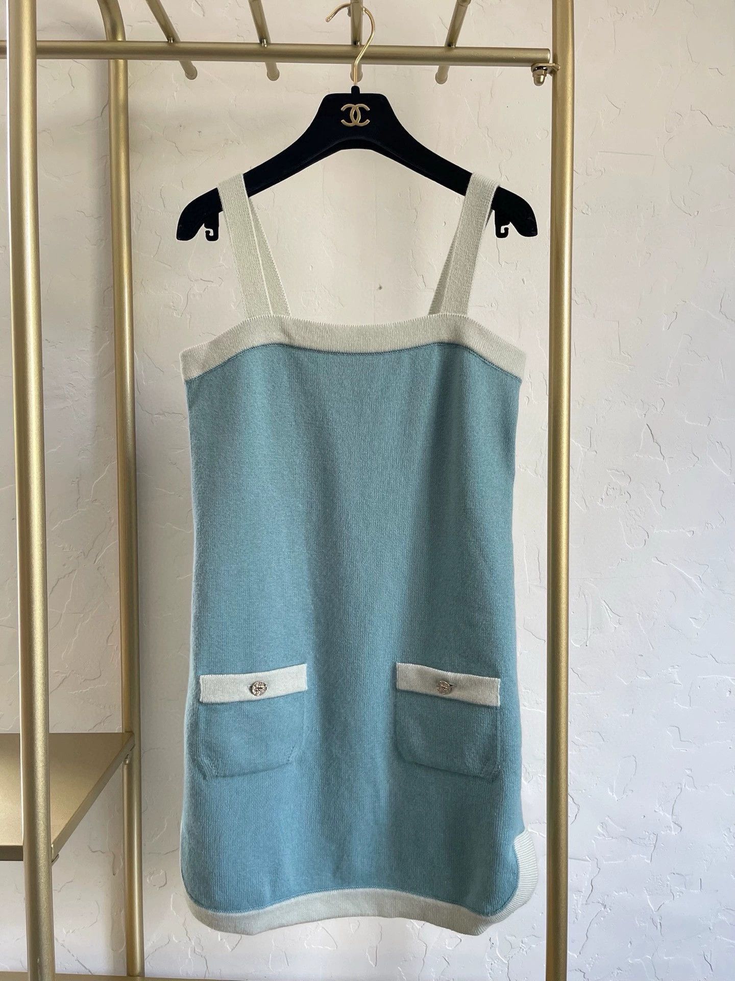 Chanel Chanel 2025 Blue White Cashmere Dress - dmc Size US XS / EU 42 / 0 - 1 Thumbnail