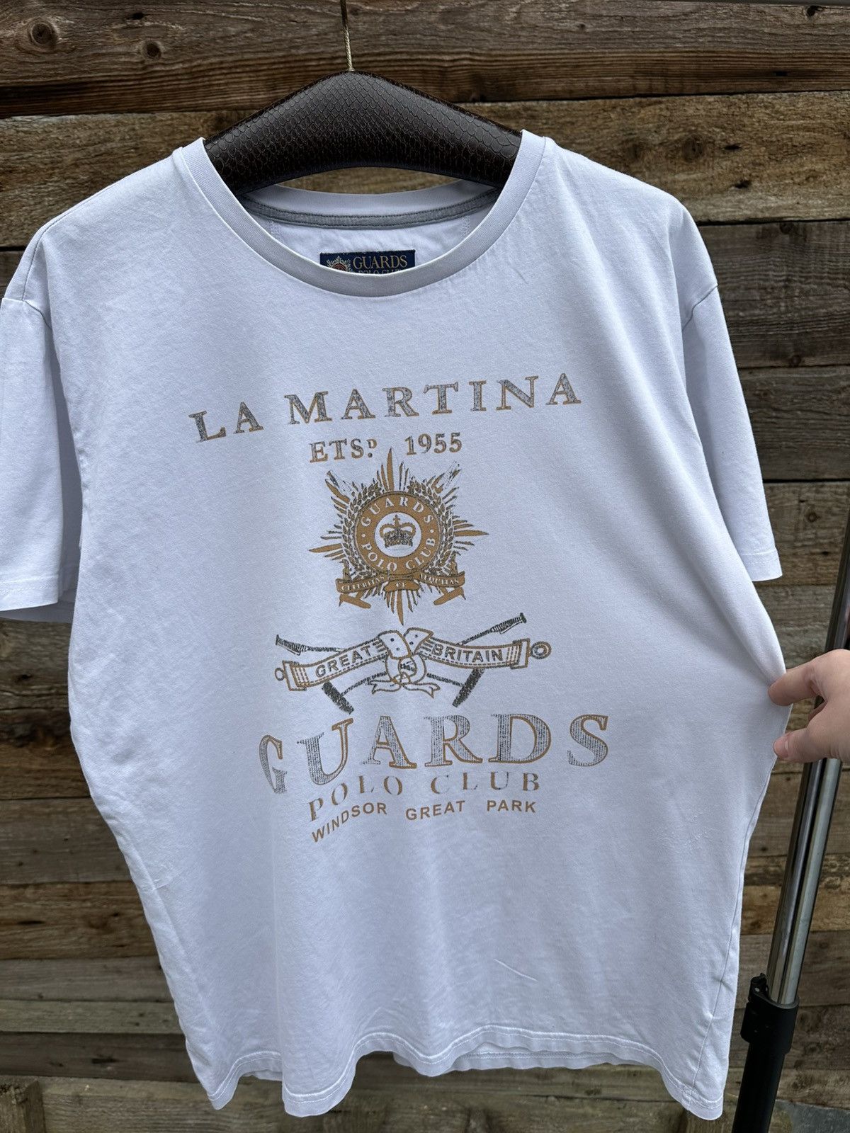 La Martina × Polo Ralph Lauren × Vintage Vintage La Martina Guards Polo Club T-Shirt Rare Retro Size US XL / EU 56 / 4 - 2 Thumbnail