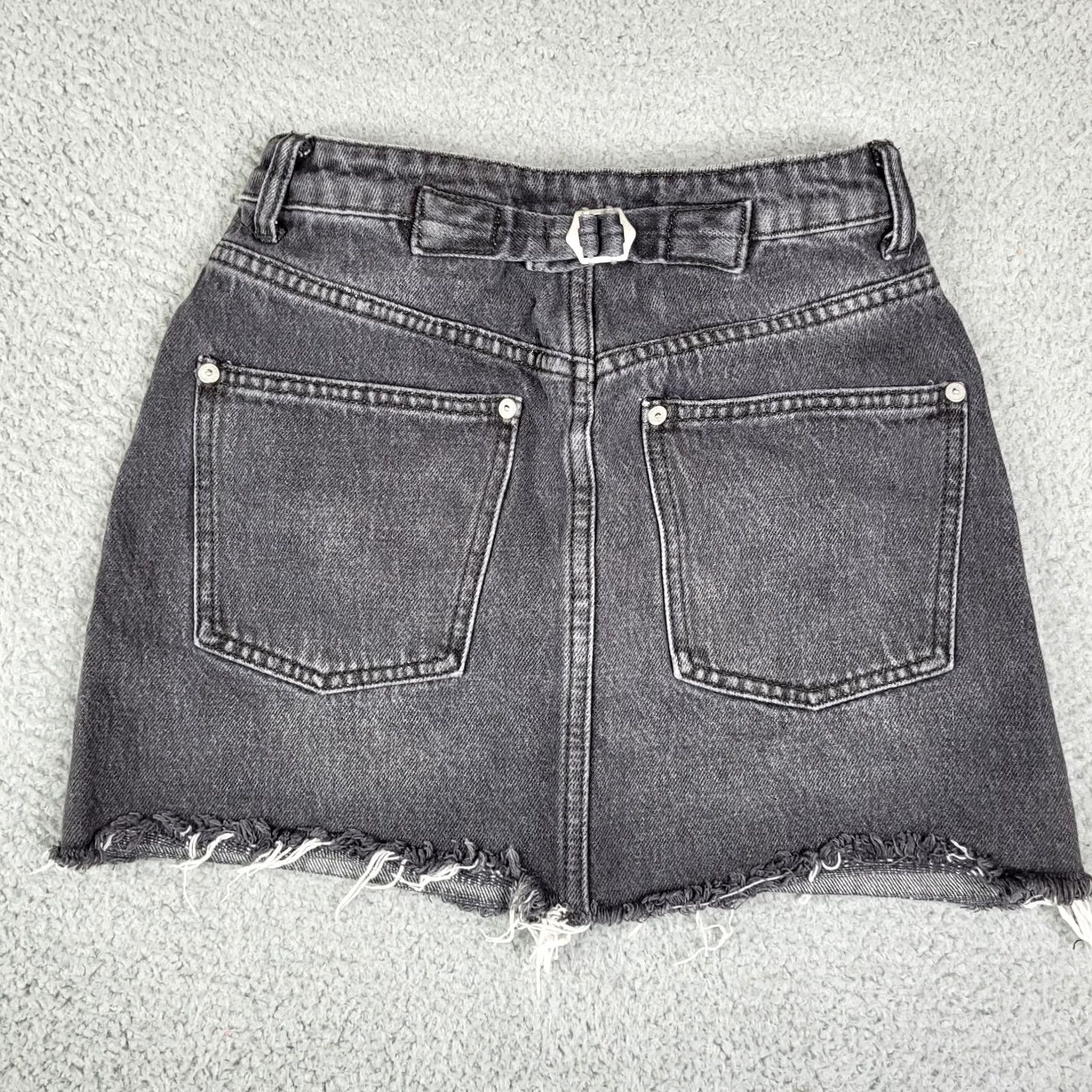 Free People Free People Skirt Womens 24 Gray the denim mini cotton Size Size 42" / US 20 - 2 Thumbnail