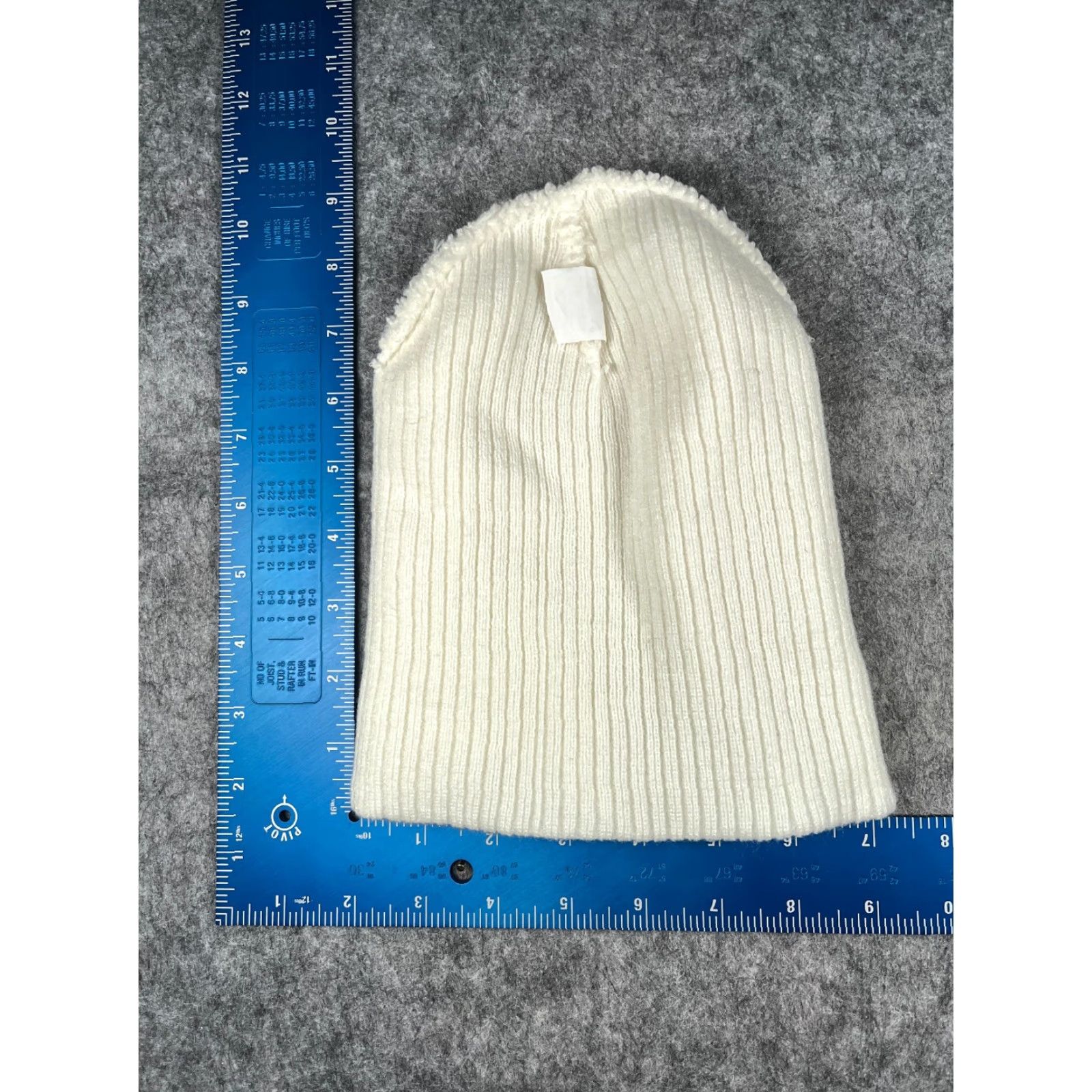 Vintage Negu Beanie Toque Adult One Size White Ribbed Knit 100% Acrylic Fight Cancer Size ONE SIZE - 6 Thumbnail