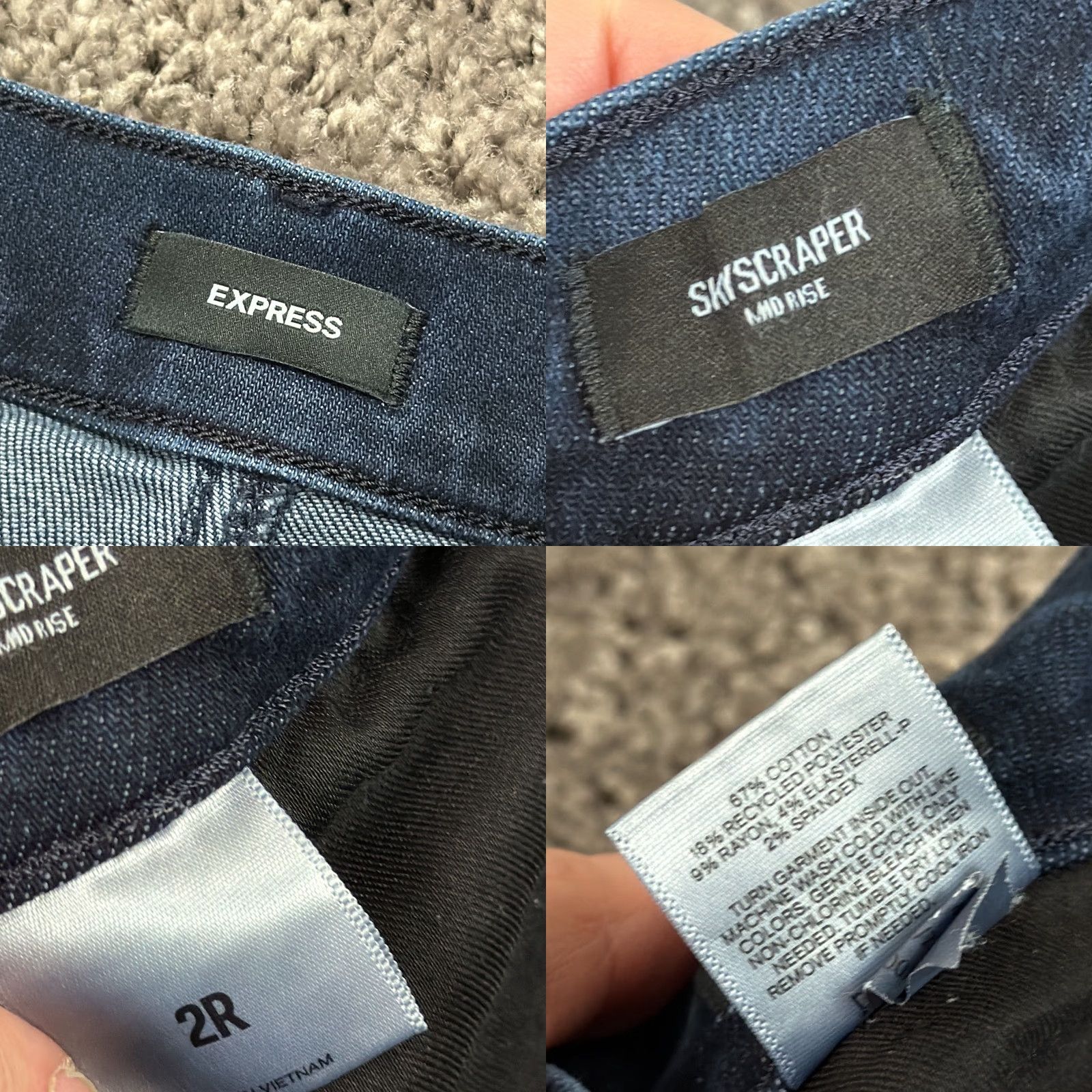 Express Express Jeans Women Boot Cut Jeans 2 Regular Low Rise Dark Wash Stretch Denim 25x33 Size 26" / US 2 / IT 38 - 9 Thumbnail