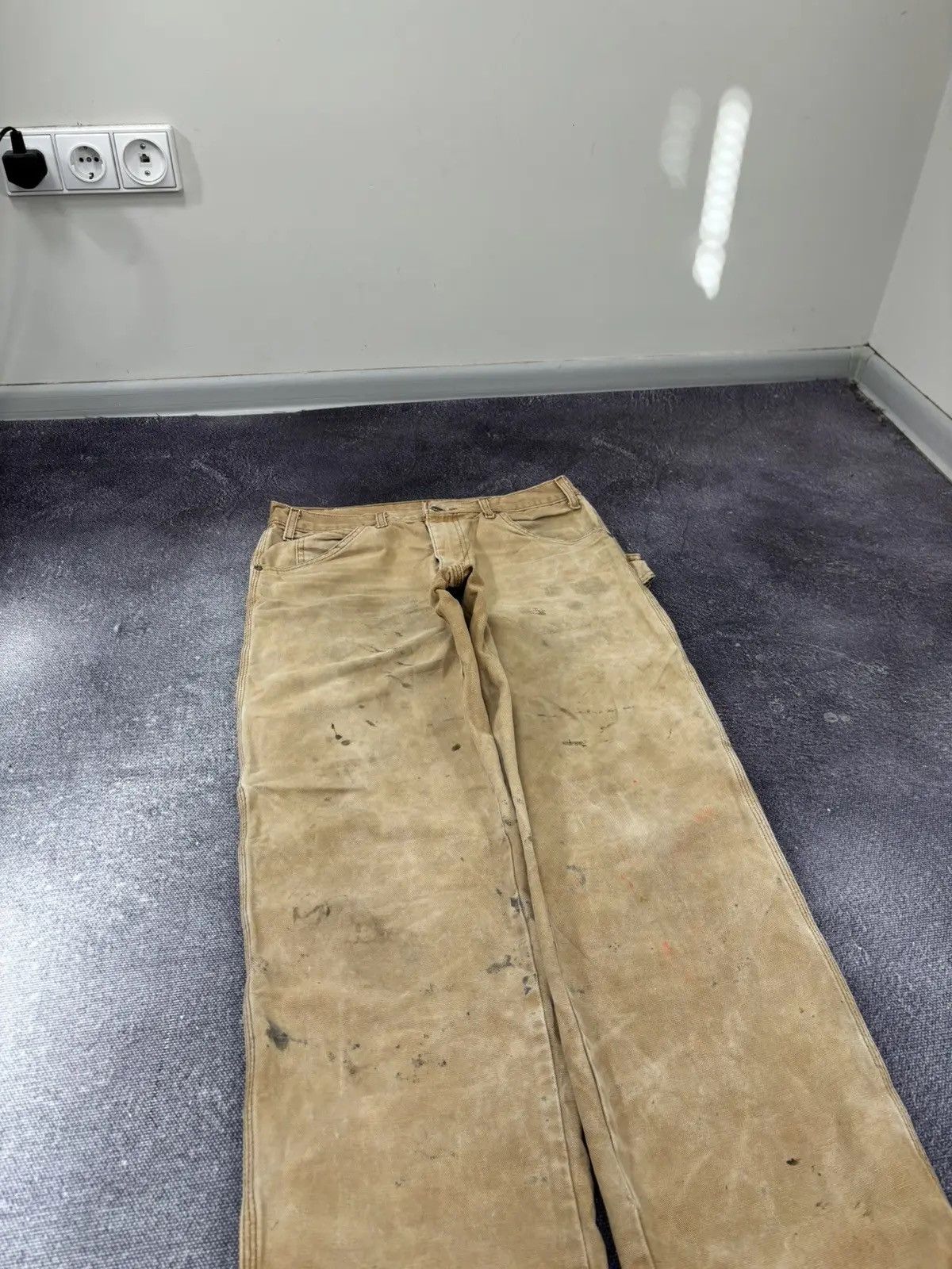 Dickies × Vintage Vintage Dickies Mustard Y2K American Hype Work Pants Size US 32 / EU 48 - 7 Thumbnail