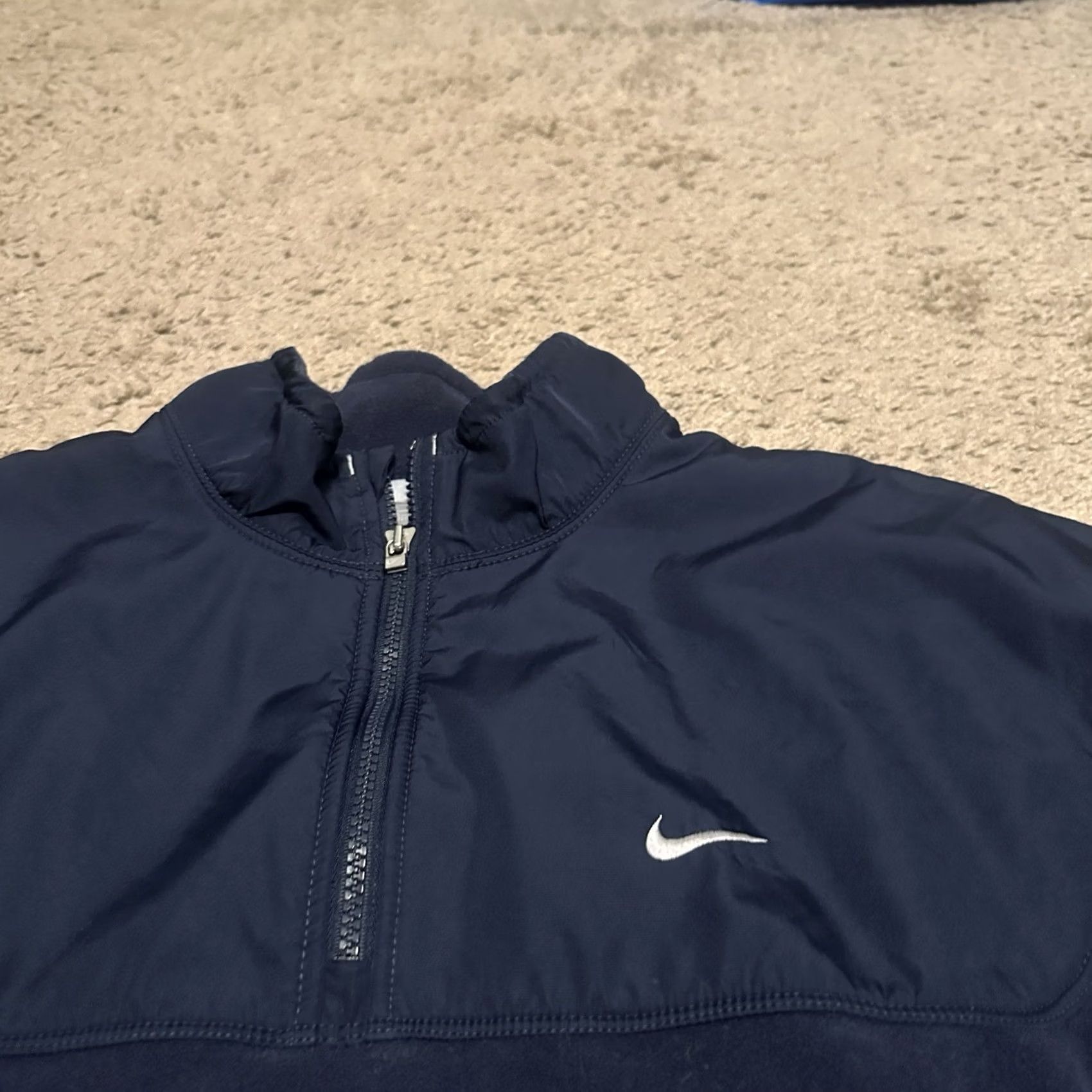 Nike VINTAGE Nike Sweater Mens XL Mock Neck Long Sleeve Gray Fleece Embroidered Logo Grunge Pullover 1/4 Zip Comfort Seasonal Size US XL / EU 56 / 4 - 2 Thumbnail