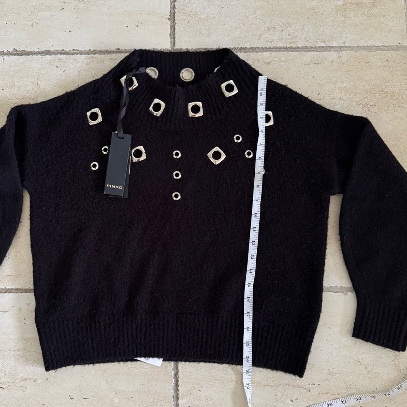 Pinko NWT! PINKO Boxy Pullover Black, Size S, MSRP. $357 Size S / US 4 / IT 40 - 12 Thumbnail