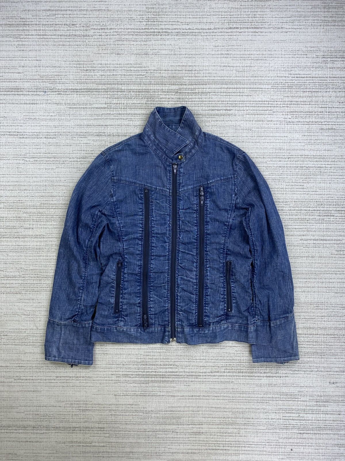 Vintage Vtg Passione Final Home Inspired Multizipper Denim Jacket Size US M / EU 48-50 / 2 - 5 Thumbnail