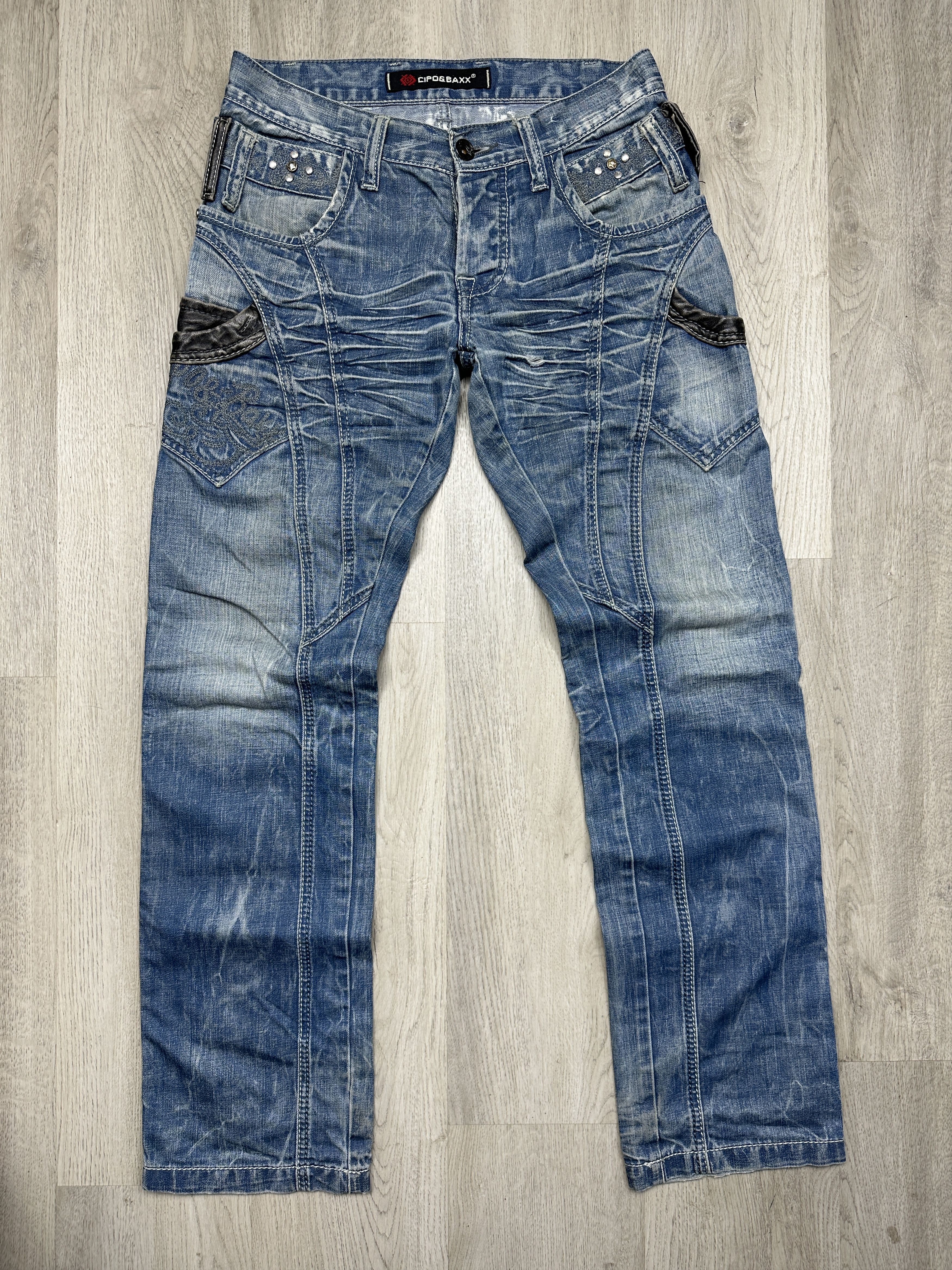If Six Was Nine Cipo & Baxx Patchwork Denim Vintage Rap Pants Jeans Size US 29 - 1 Thumbnail