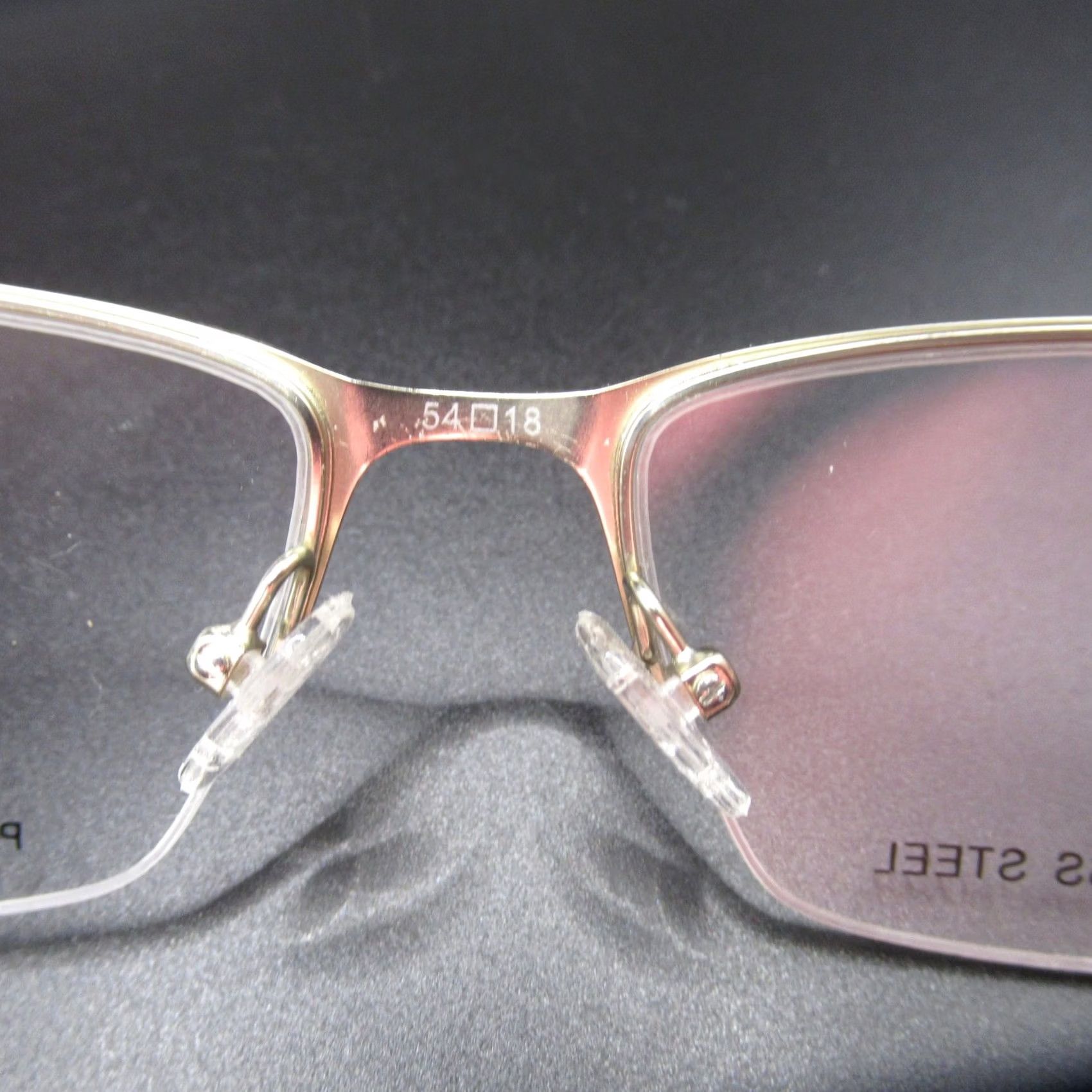 Perry Ellis Perry Ellis Eyeglasses Frames PE439-3 Stainless Steel Gold Tone 54-18-140 Unisex Mens Rectangle Semi-Rimless Business Size ONE SIZE - 7 Thumbnail