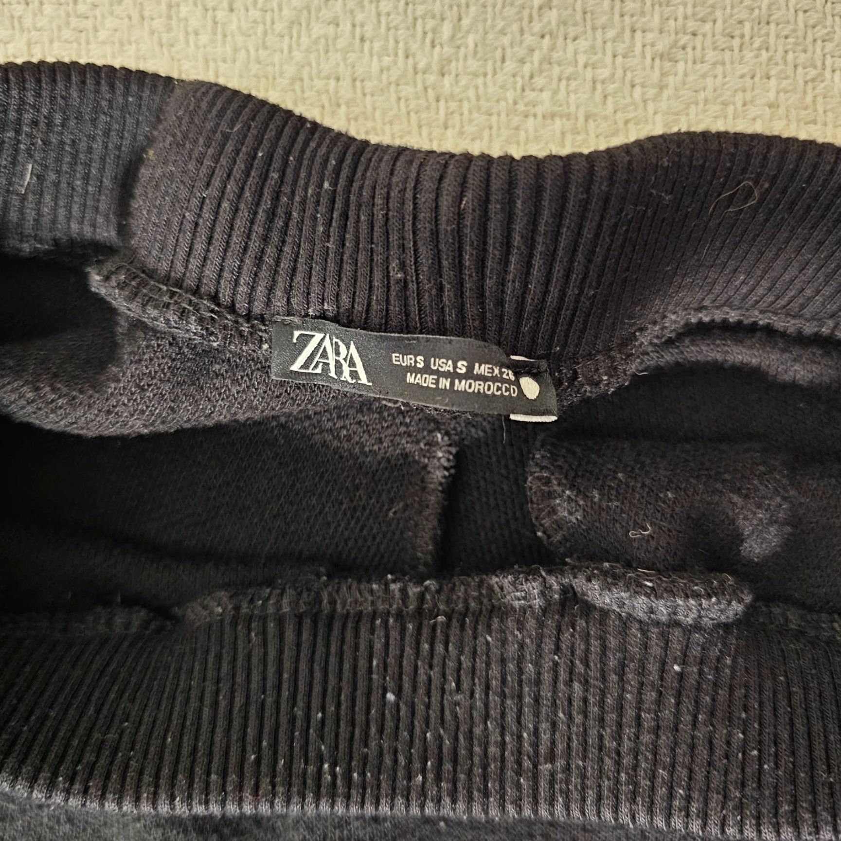 Zara Zara Women's Knit Black Elastic Joggers Tracksuit Size Small Pants Jogger Tapered Regular with Pockets Elastic Waist Size 28" / US 6 / IT 42 - 3 Thumbnail
