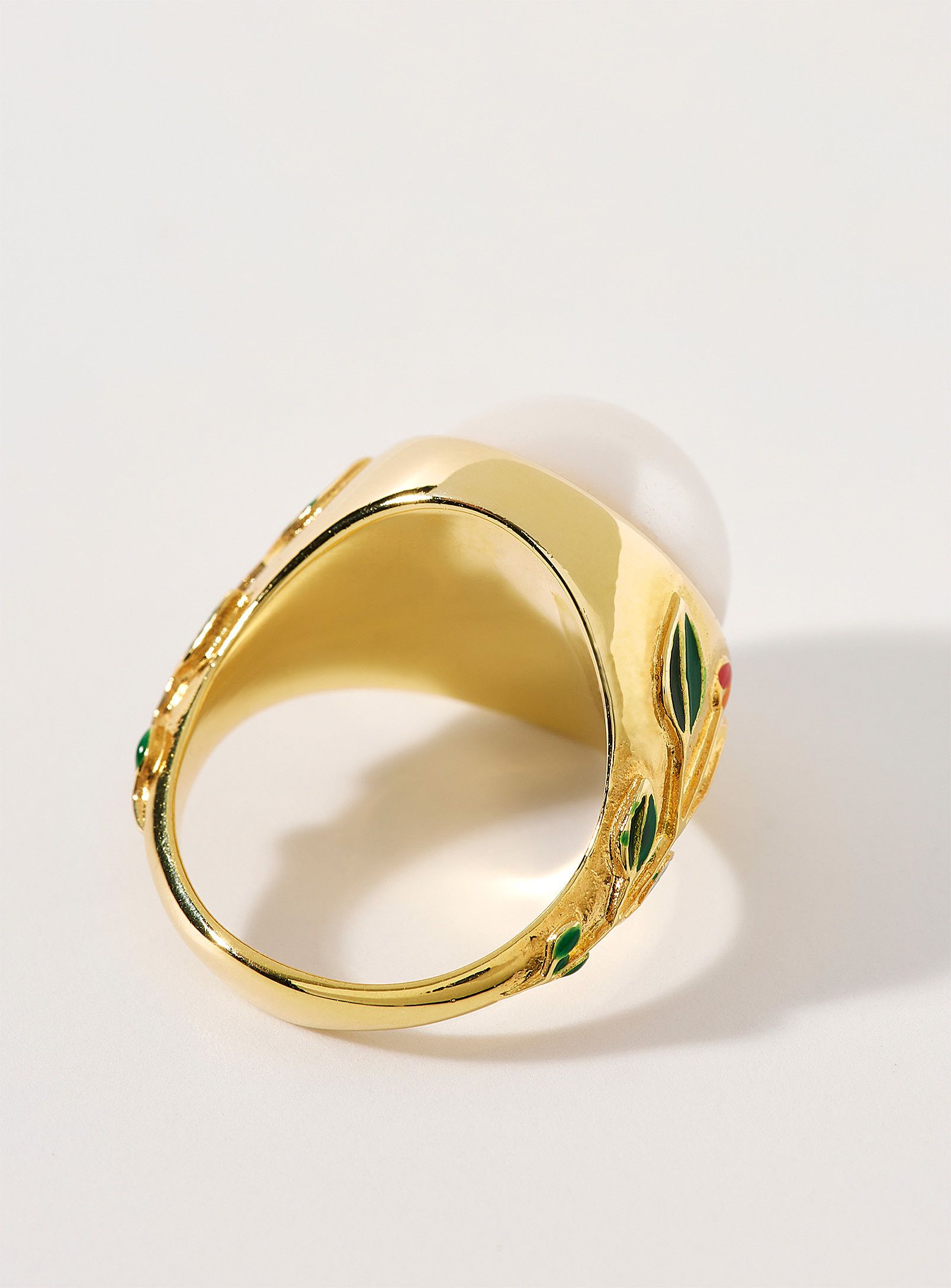 Casablanca BNWT SS24 CASABLANCA PERAL SIGNET RING M Size ONE SIZE - 2 Thumbnail