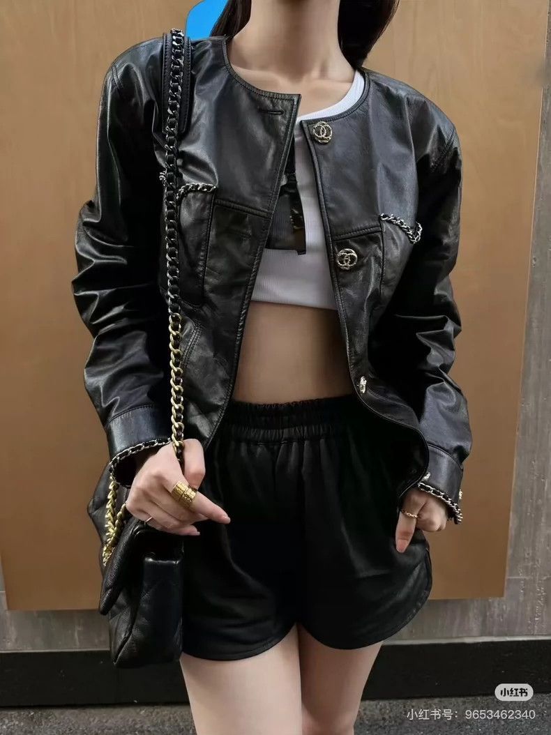 Saint Laurent Paris Saint Laurent Paris YSL Leather Shorts with Elastic Waistb Size US 34 / EU 50 - 7 Thumbnail