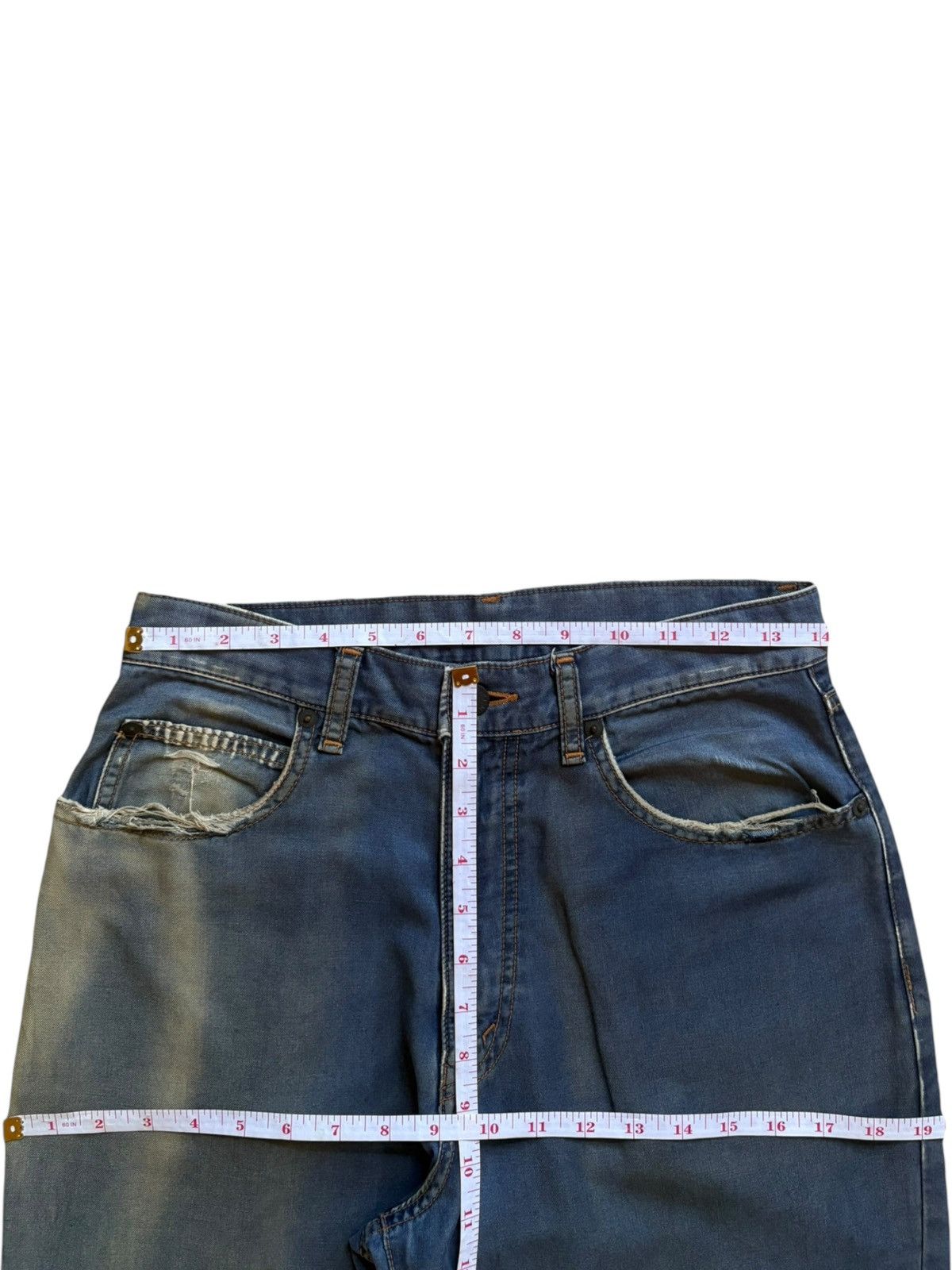 Kenzo Vintage Japanese Kenzo Faded Mud Wash Baggy Denim Pants Size 28" / US 6 / IT 42 - 12 Thumbnail