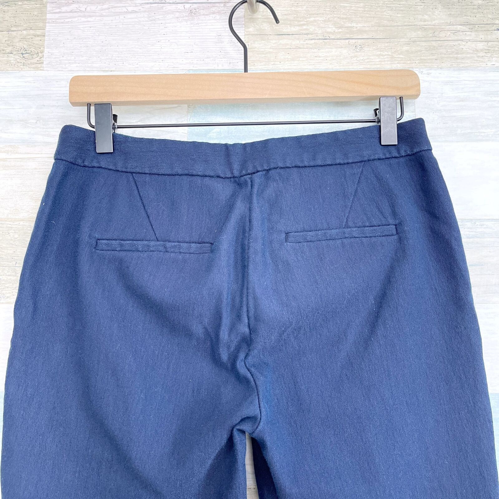 J.Crew J Crew Ryder Slim Trouser Ankle Pants Navy Blue Stretch 4 Size 27" / US 4 / IT 40 - 5 Thumbnail