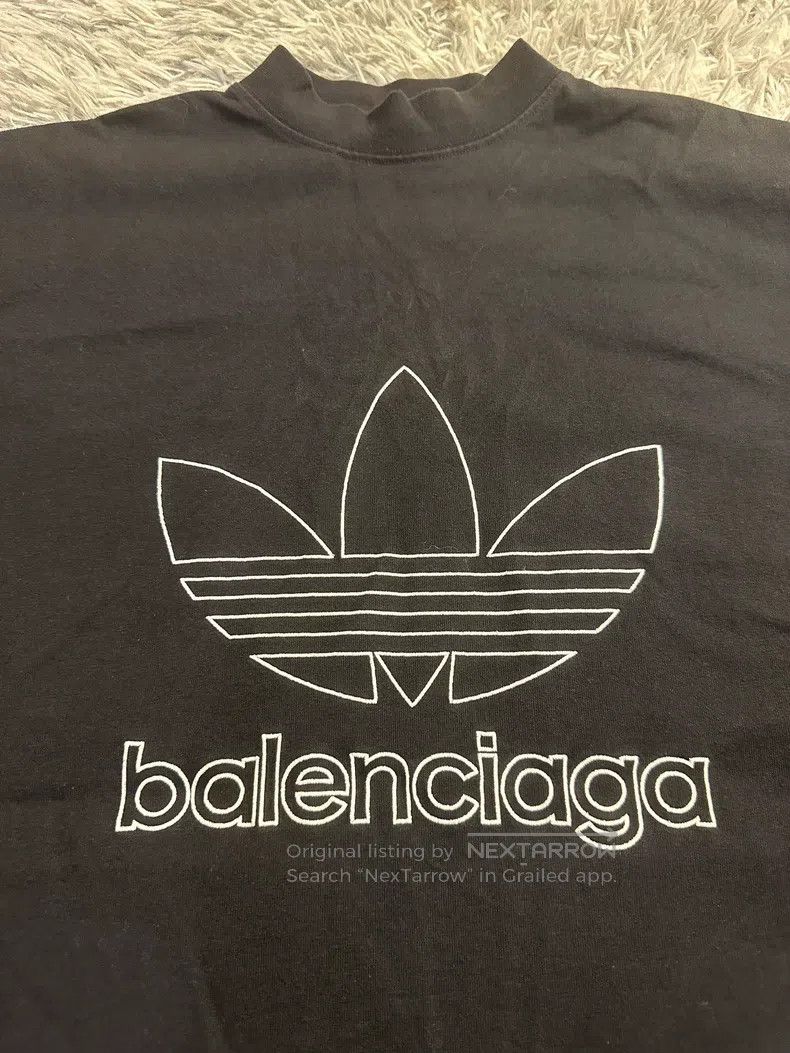 Balenciaga Balenciaga Adidas Collaborative Short Sleeve Size US L / EU 52-54 / 3 - 3 Thumbnail
