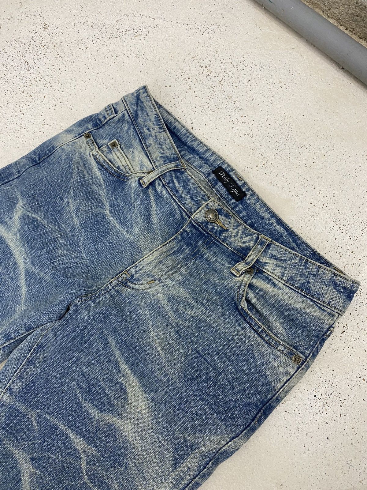 If Six Was Nine × Le Grande Bleu (L.G.B.) × Tornado Mart Retro Flare Daily Topics Unique Tie Dye Wash Effect Sparkli Size US 31 - 8 Thumbnail