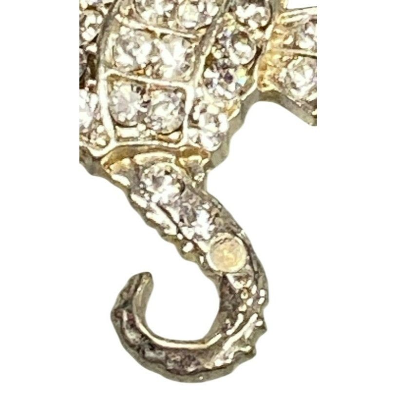 Other Seahorse Rhinestone Pendant Charm Sparkling Crystal 1 inch Size ONE SIZE - 4 Thumbnail