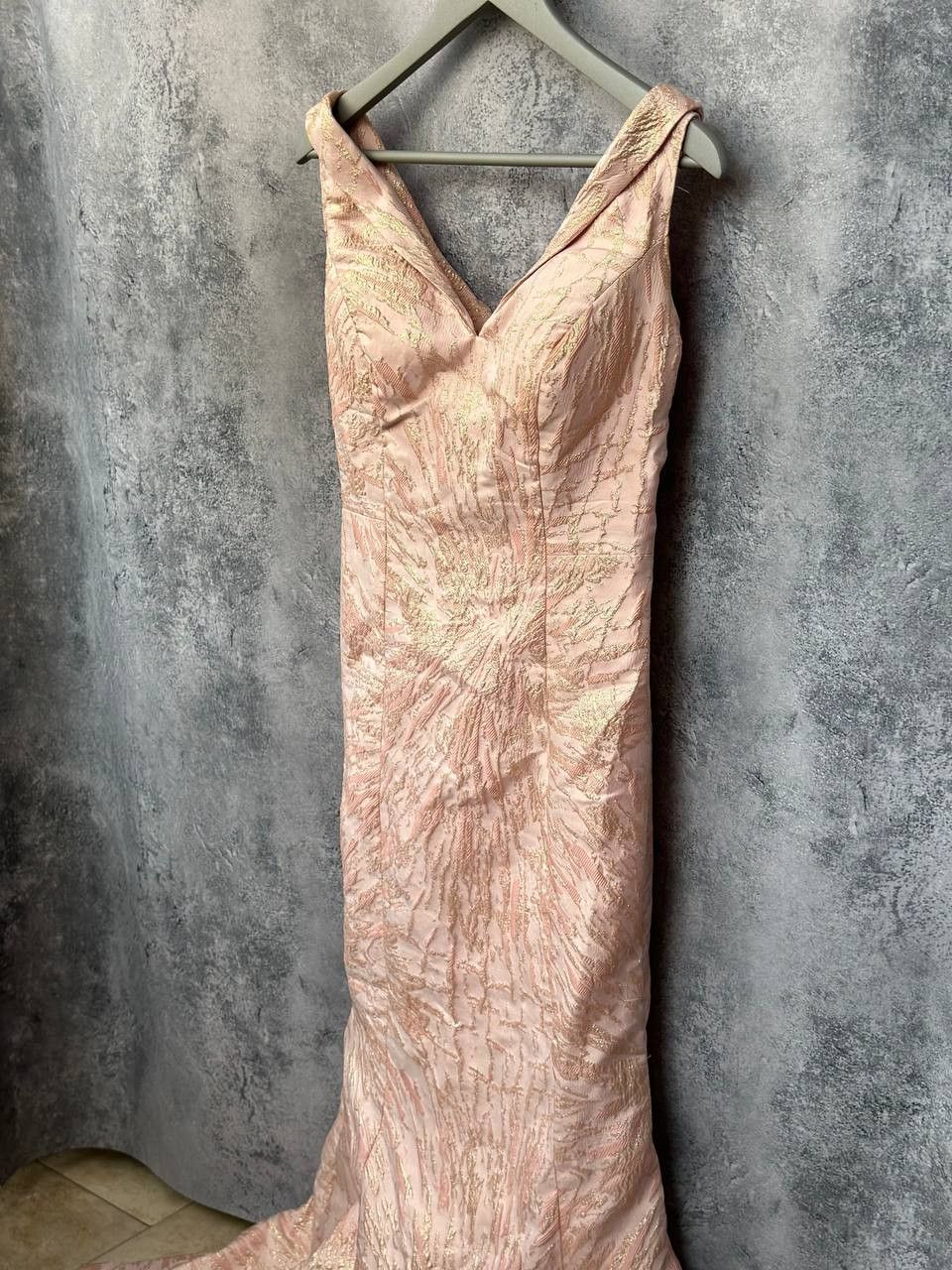Designer Alberto Makali Mermaid Style Gown Metallic Embroidered Dress Size M / US 6-8 / IT 42-44 - 1 Thumbnail