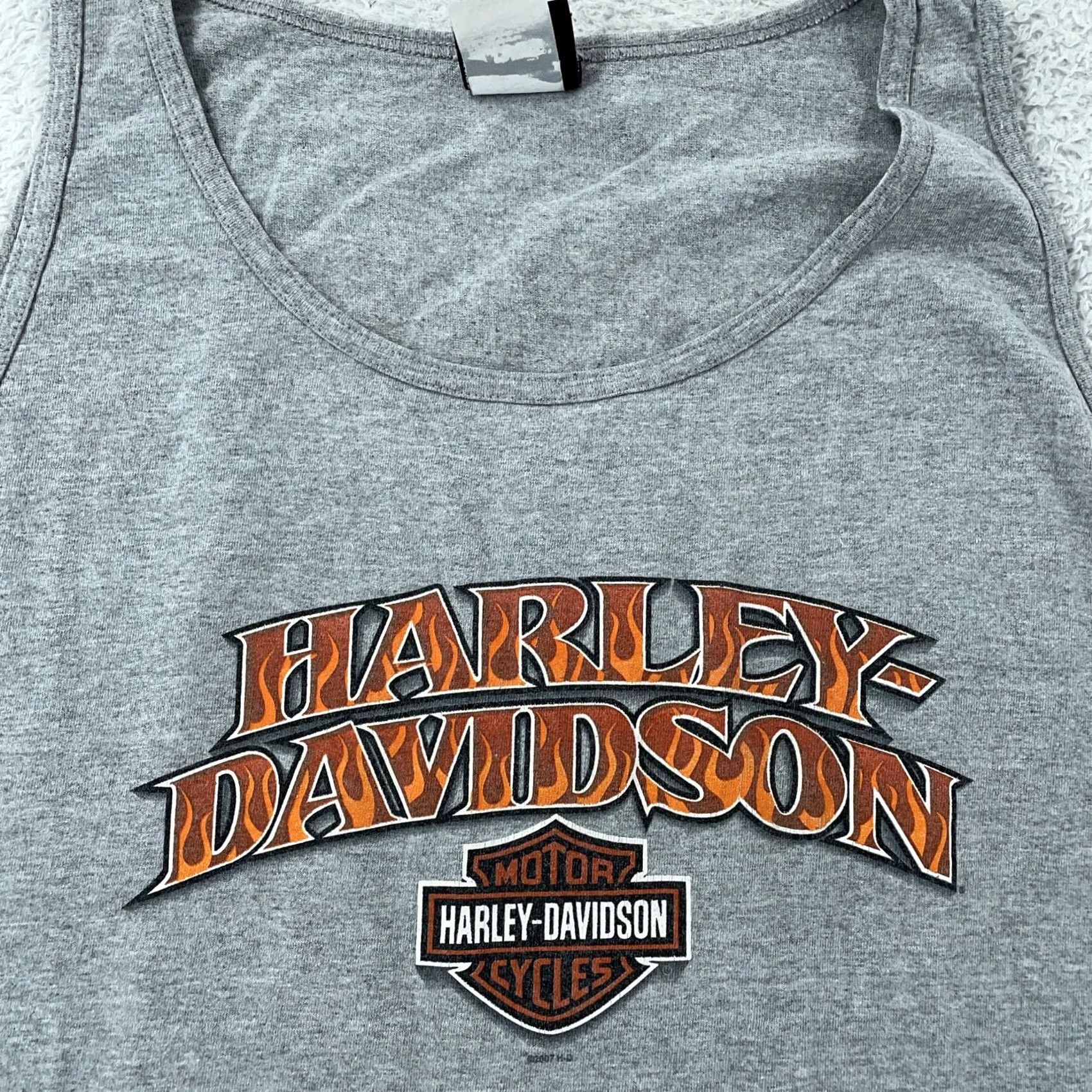 Harley Davidson Harley-Davidson Shirt L/XL Gray Sleeveless Tank Top USA Vintage? No (adjusted for clarity) Size US L / EU 52-54 / 3 - 3 Thumbnail