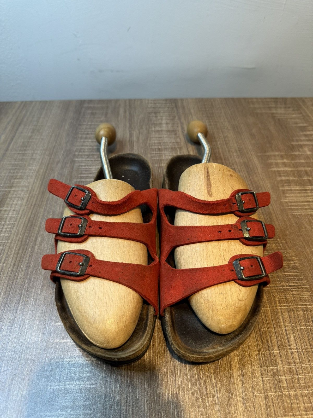 Birkenstock Women's Birkenstock Florida Red 3 Strap Size US 5.5 EU 36 Size US 5.5 / IT 35.5 - 3 Thumbnail