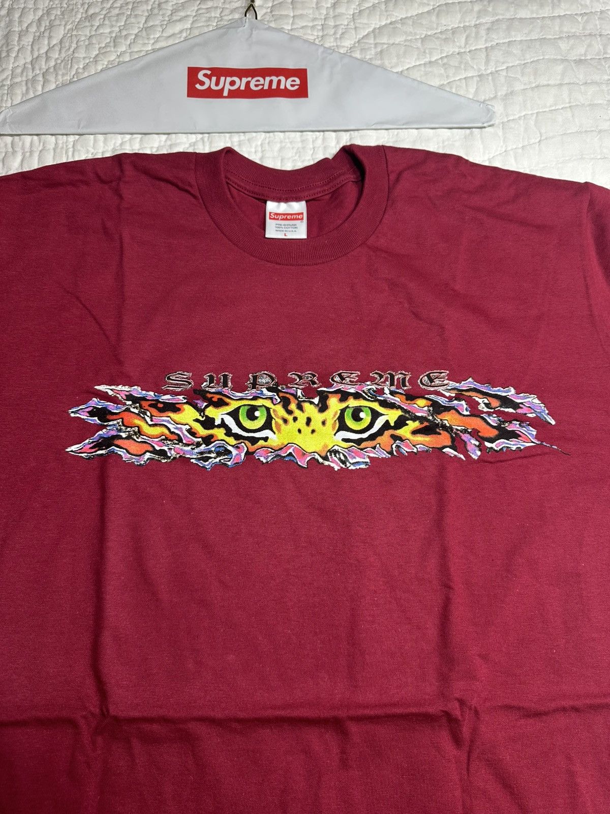 Supreme SUPREME EYES TEE- CARDINAL RED SIZE LARGE NEW Size US L / EU 52-54 / 3 - 2 Thumbnail