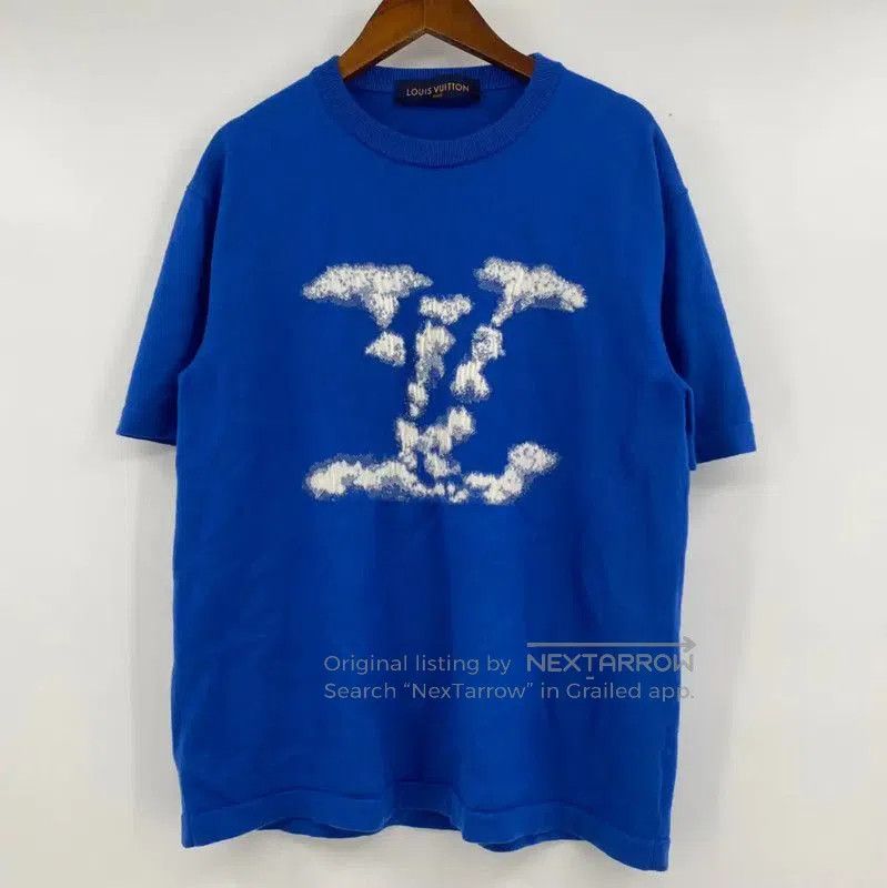 Louis Vuitton Louis Vuitton Blue Cotton Summer T. Size L / US 10 / IT 46 - 1 Thumbnail