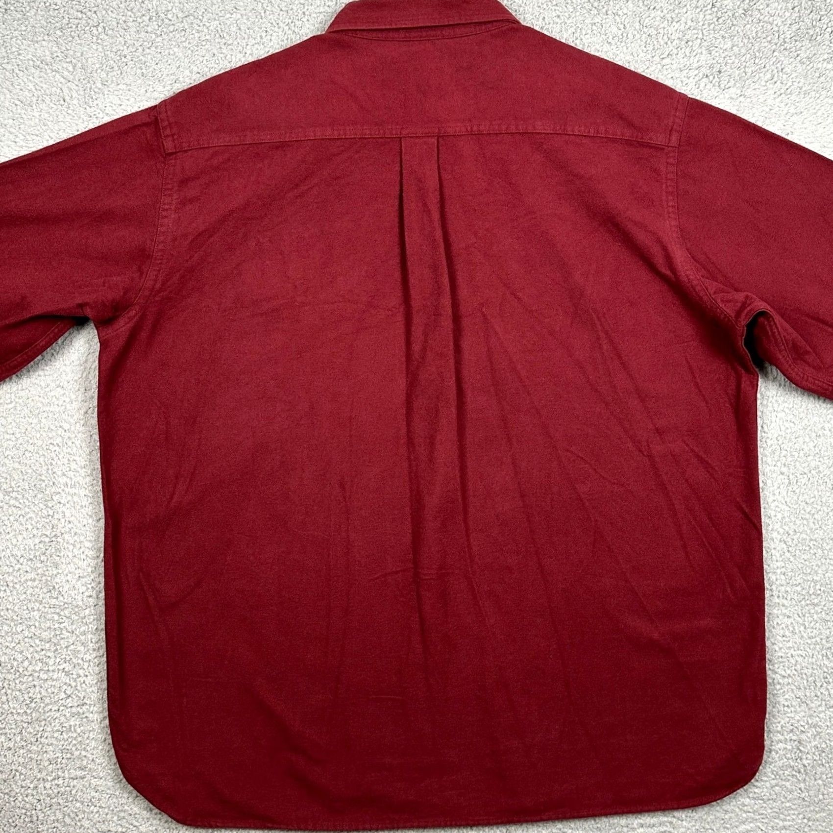 Vintage L.L. Bean Mens 2XL Chamois Cloth Shirt Red Flannel Button-Up Pockets EUC Size US XXL / EU 58 / 5 - 2 Thumbnail
