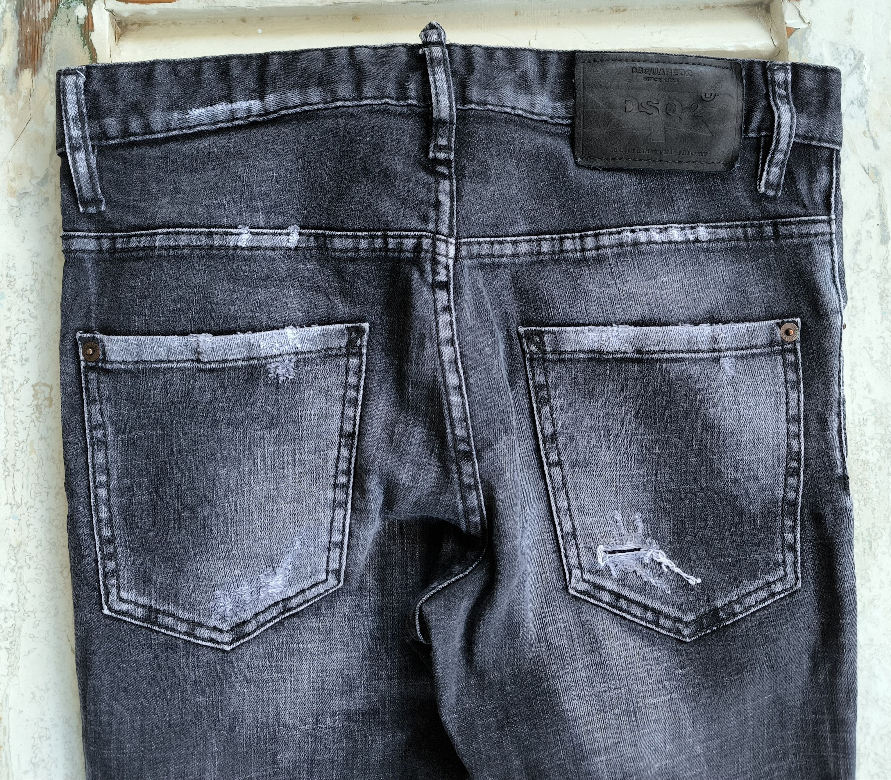 Dsquared2 Dsquared2 Skater Jeans Black Grey Distressed Stretch Denim Size US 28 / EU 44 - 5 Thumbnail