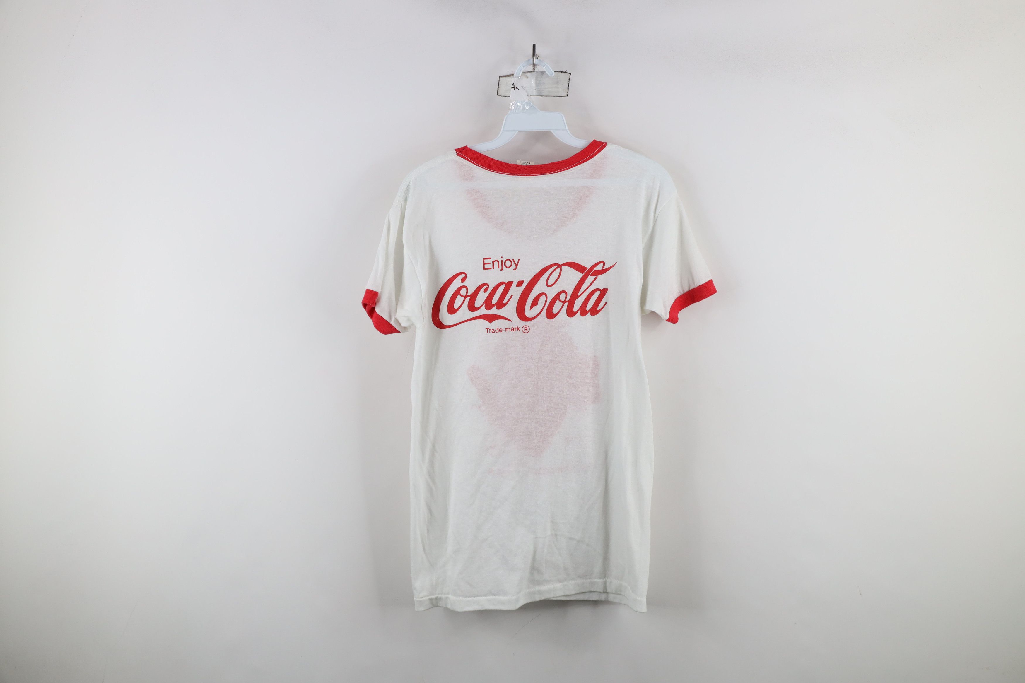 Vintage Vintage 80s Hazelwood Run Walk Coca Cola Ringer T-Shirt US Size M / US 6-8 / IT 42-44 - 12 Thumbnail