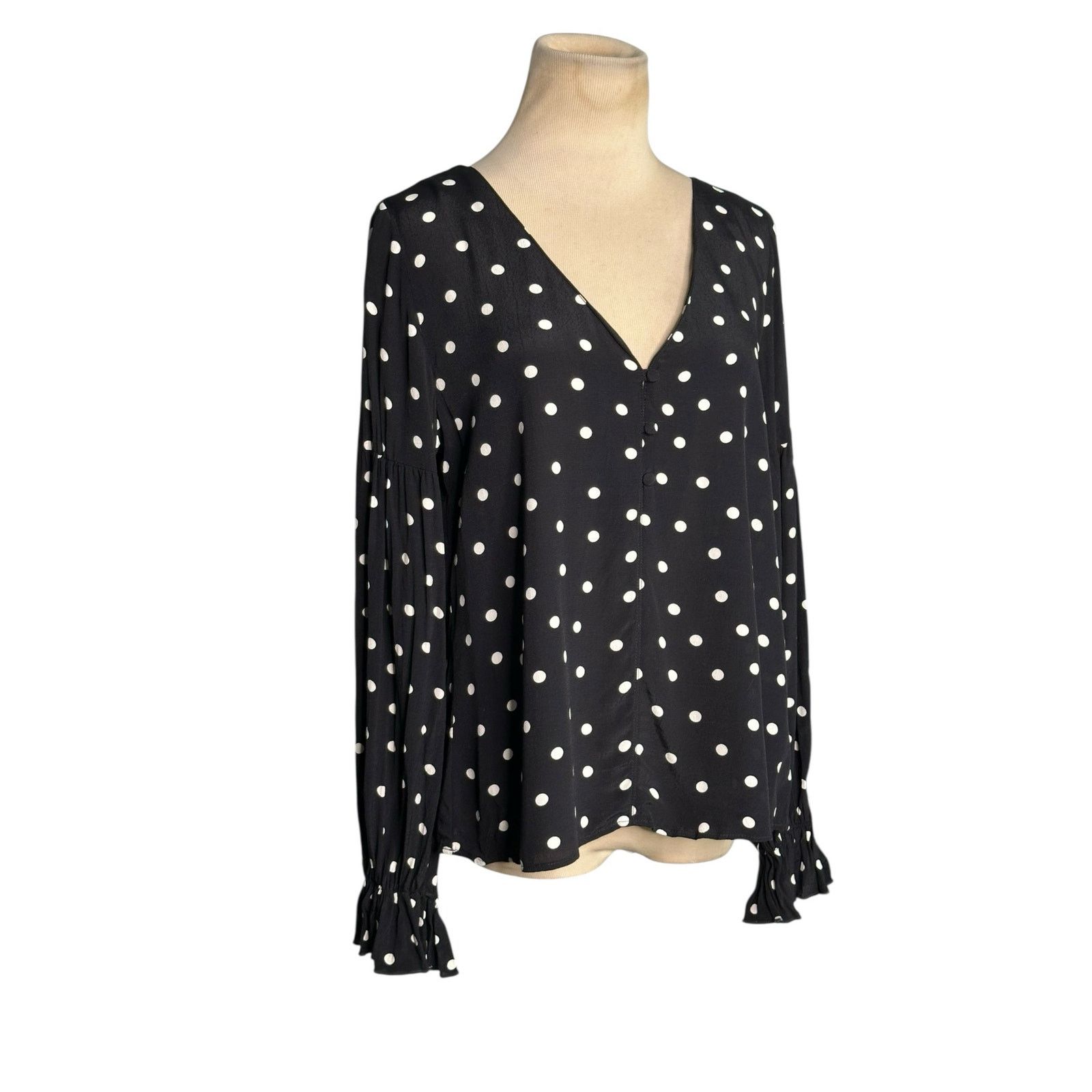 Sanctuary Sanctuary polka dots long sleeves tunic blouse size XS Size XS / US 0-2 / IT 36-38 - 10 Thumbnail