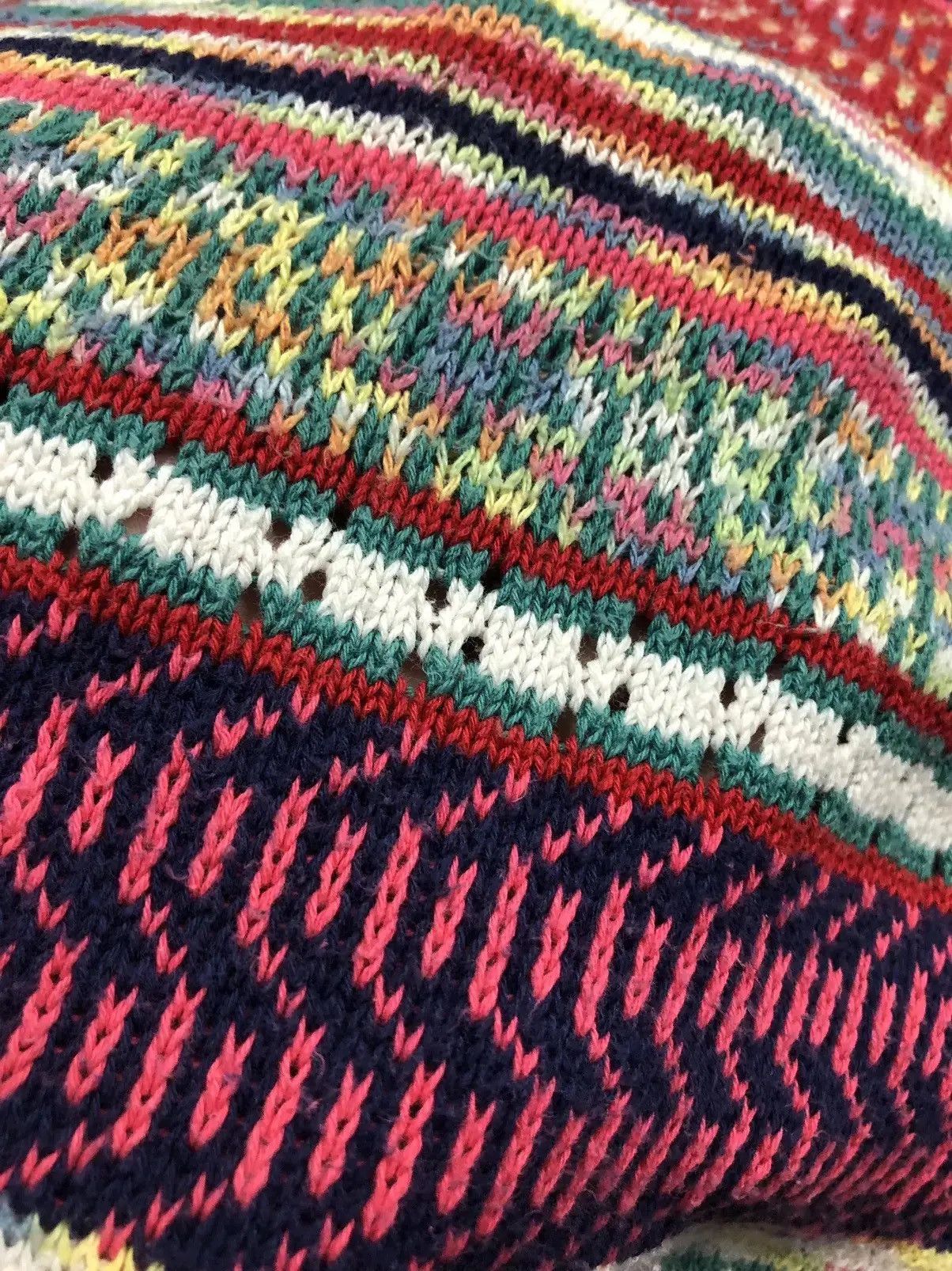 United Colors Of Benetton UNITED COLORS OF BENETTON Coogi Style Y2k Knitted Sweater Size US L / EU 52-54 / 3 - 7 Thumbnail