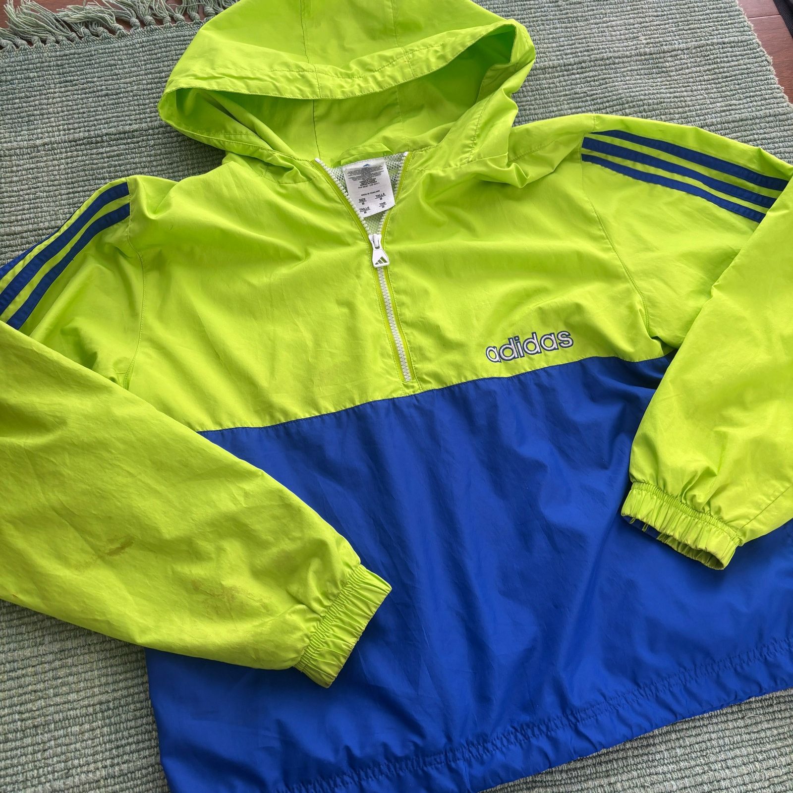 Adidas Vintage Y2K blue & yellow adidas hooded windbreaker Size US M / EU 48-50 / 2 - 6 Thumbnail