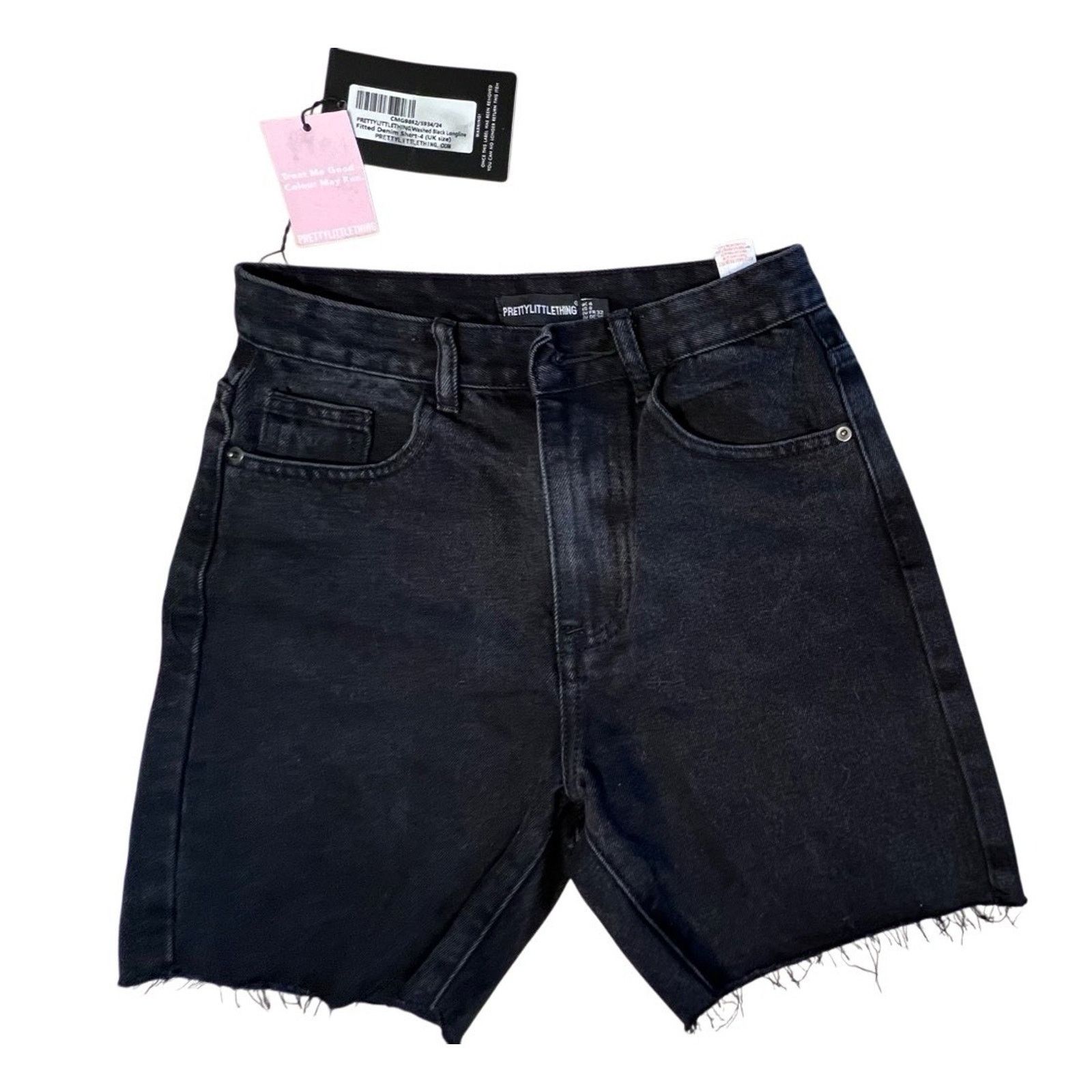 Other Pretty Little Thing HR Shorts sz 0 Washed Black Cut Offs Size 25" / US 0 / IT 36 - 1 Thumbnail