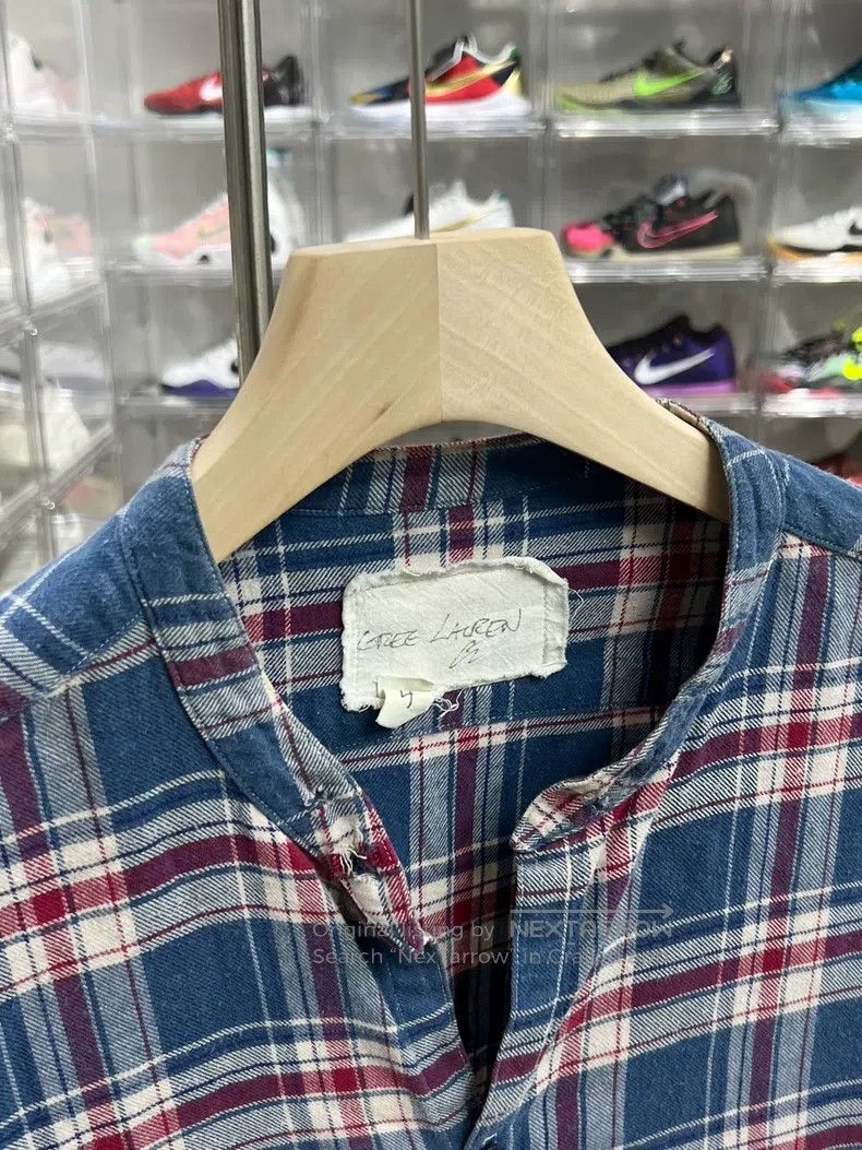 Greg Lauren Greg Lauren Plaid Destroyed Spliced Long Sleeve Shirt Size US XL / EU 56 / 4 - 2 Thumbnail