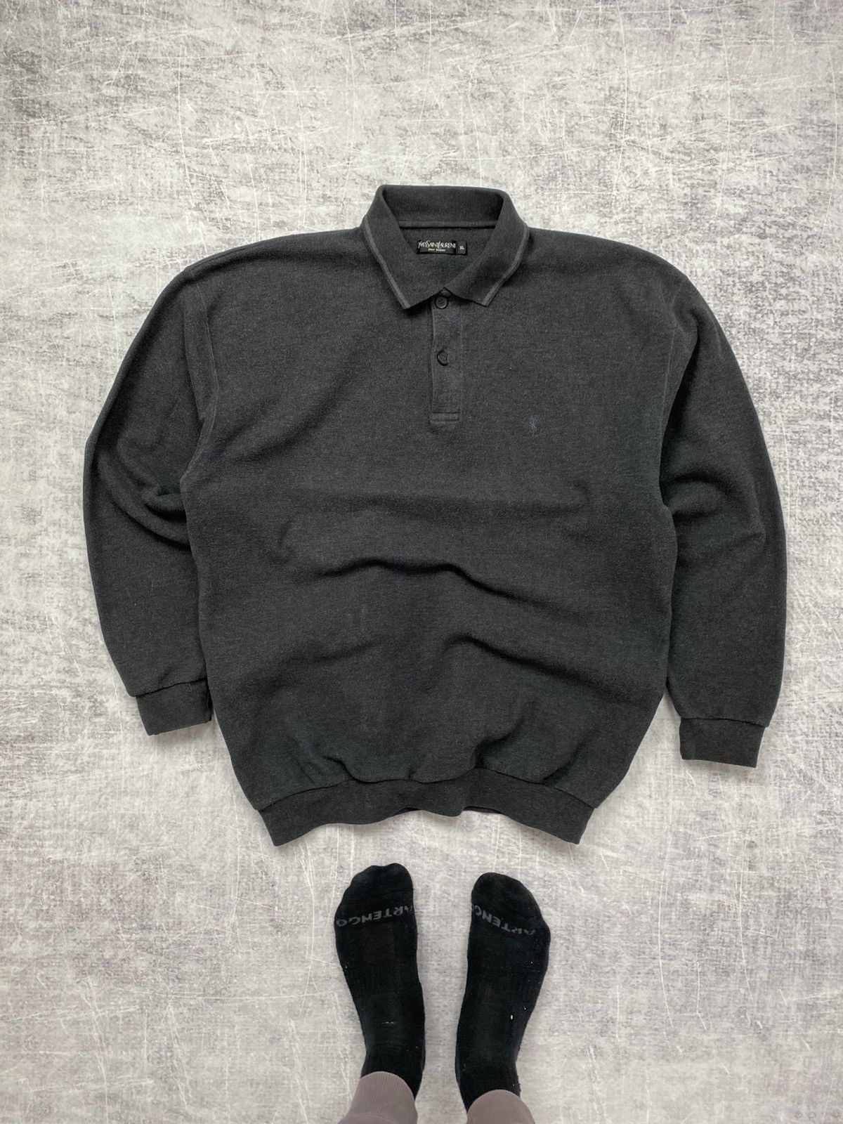 YSL Pour Home gray sweater