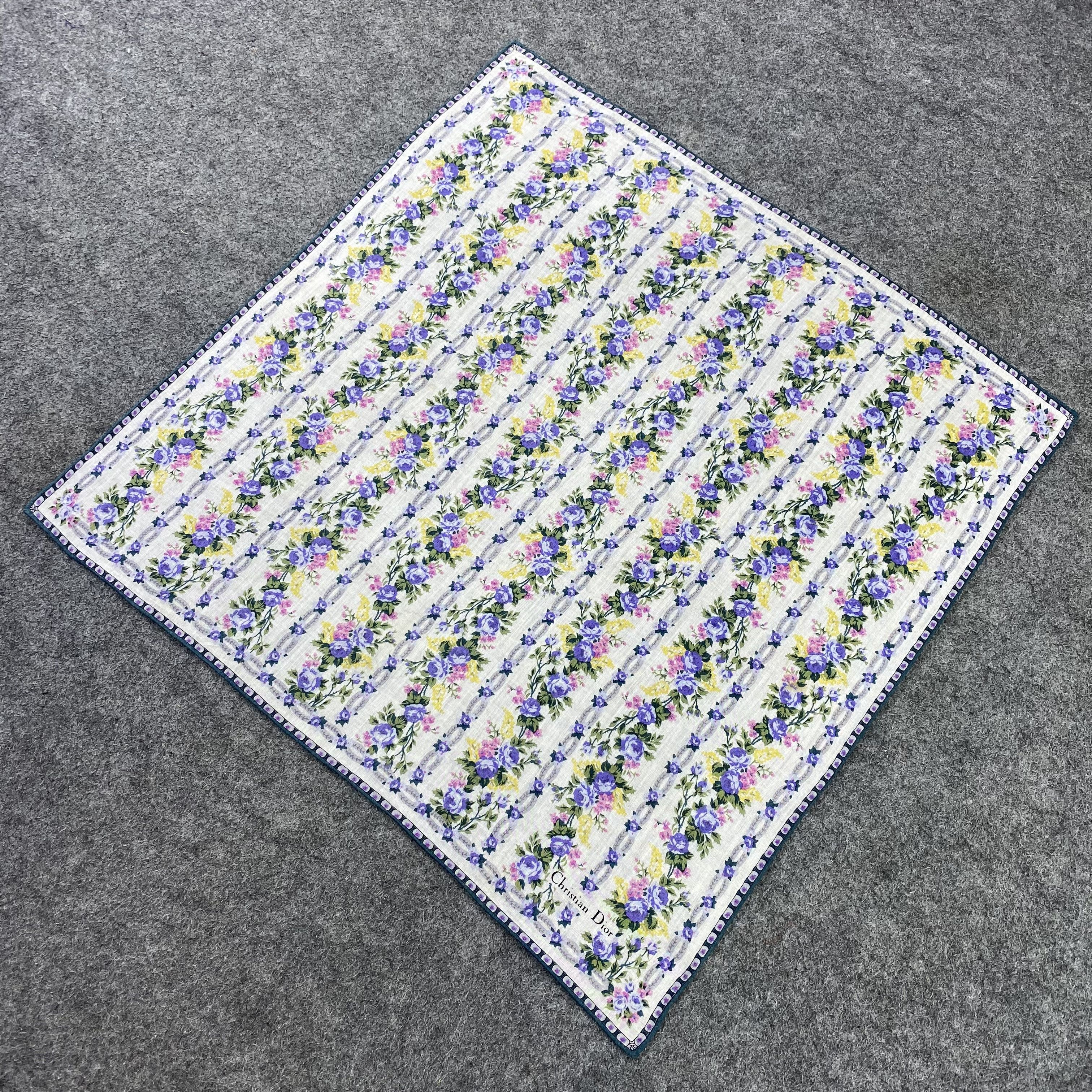 Designer Christian Dior Handkerchief / Bandana / Neckerchief -B710 Size ONE SIZE - 4 Thumbnail