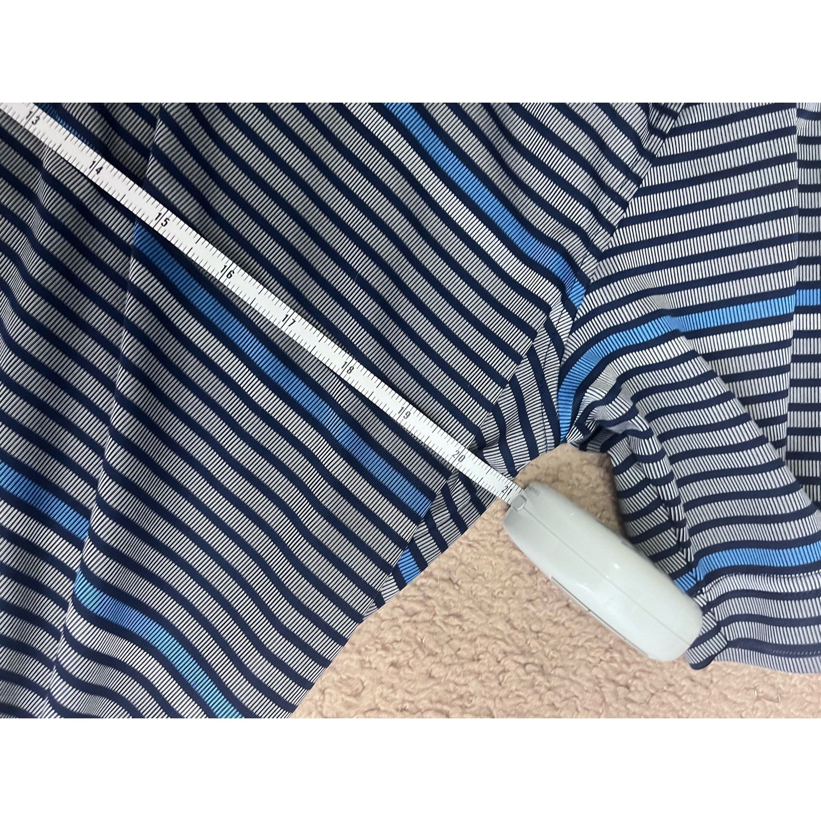 Greg Norman Men's Blue Striped Greg Norman Golf Polo XL Size US XL / EU 56 / 4 - 3 Thumbnail