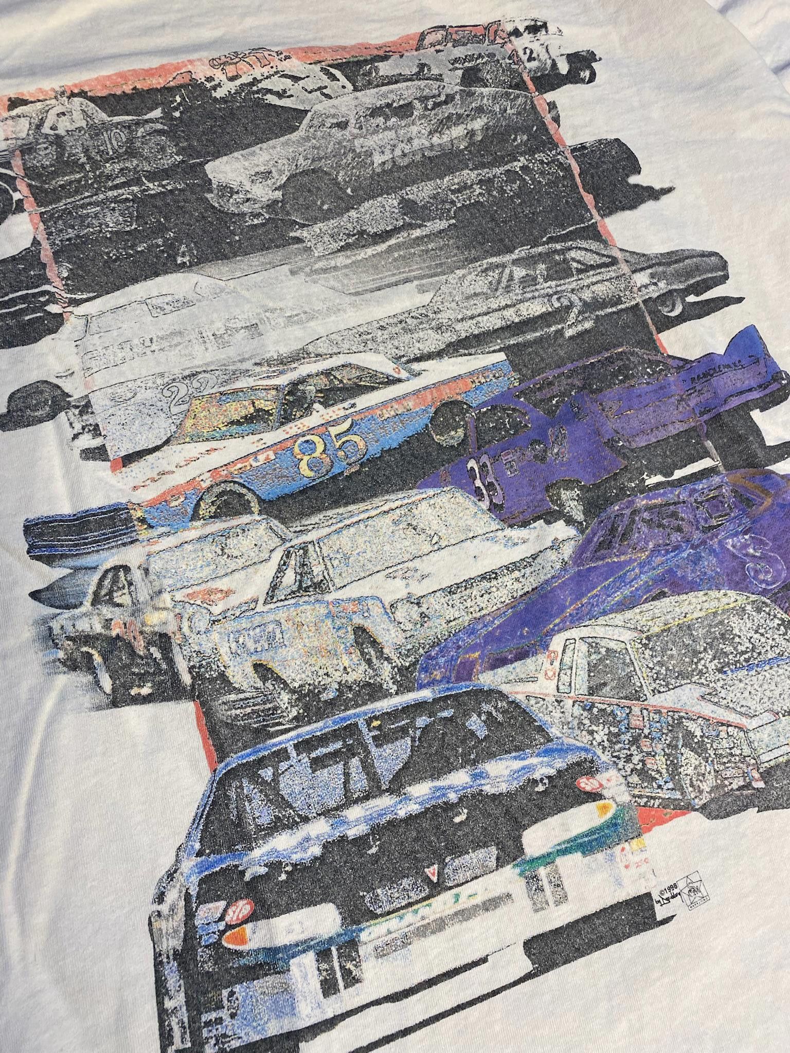 NASCAR 1998 Nascar Double Sided MNBA 50 Years White Race Shirt XL Size US XL / EU 56 / 4 - 5 Thumbnail