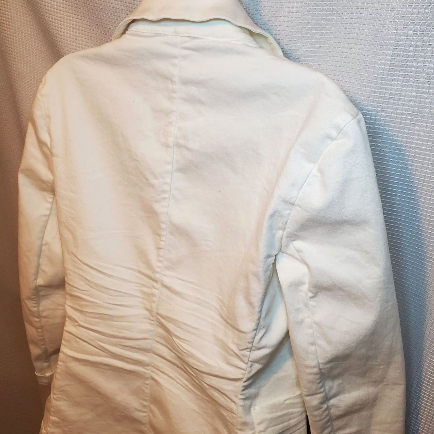 Frank & Eileen Frank & Eileen Dublin Blazer Jacket Womens XXS White Cotton Stretch Open Jacket Blazer Womens XXS White Cotton Blend Open Size XXS / US 00 / IT 34 - 7 Thumbnail