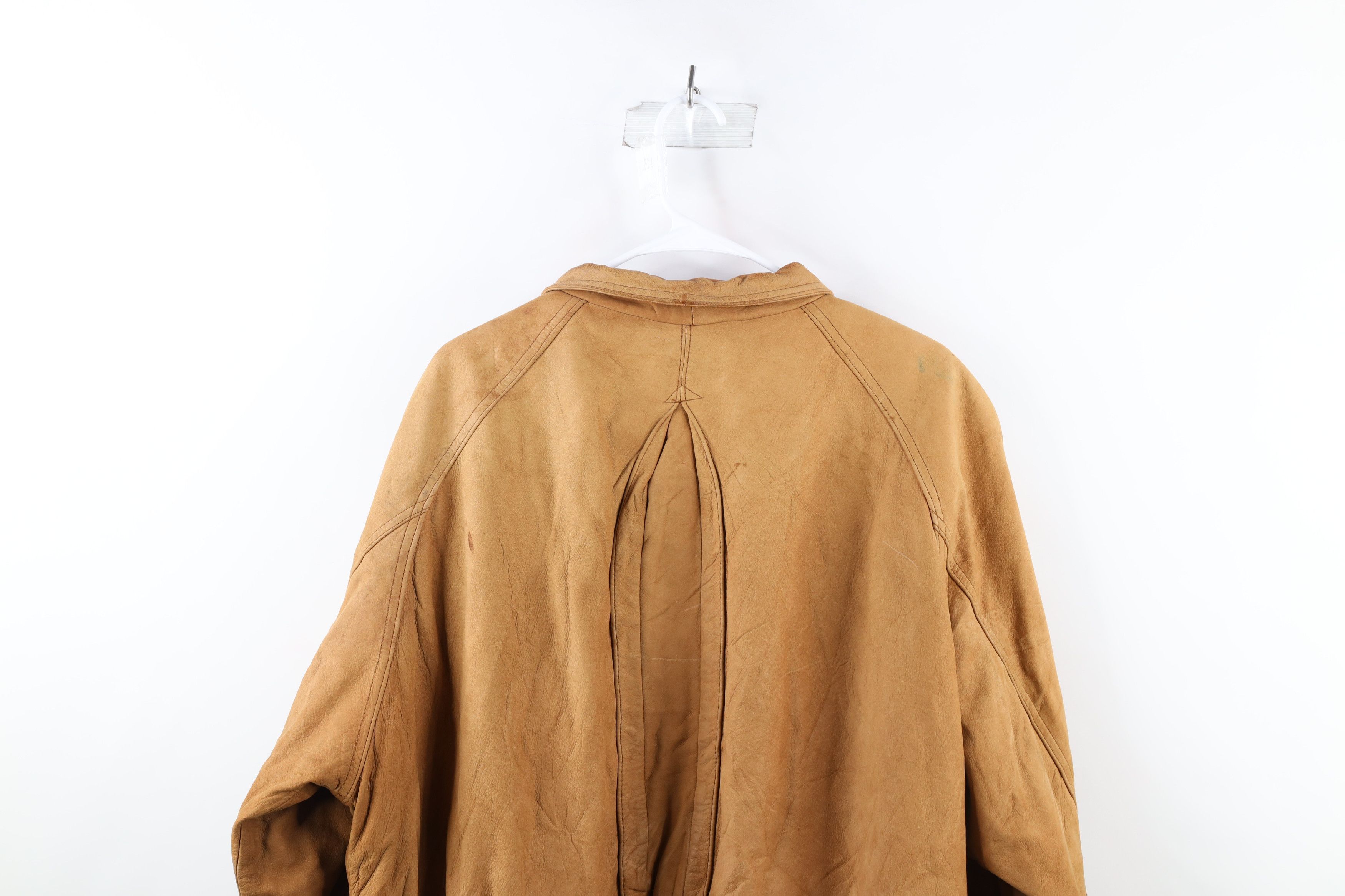 Marlboro × Vintage Vintage 90s Marlboro Suede Leather Bomber Jacket Brown Size US XL / EU 56 / 4 - 17 Thumbnail