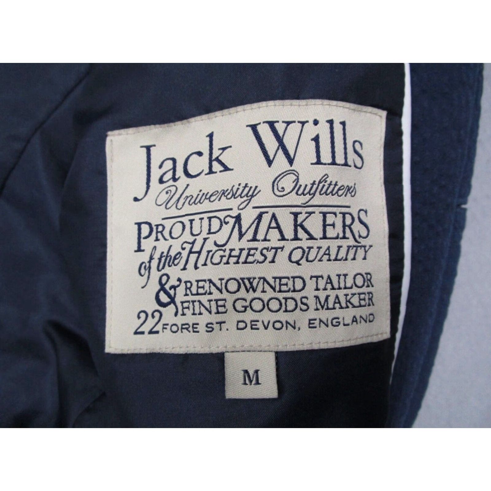 Jack Wills Jack Wills Jacket Mens Medium Blue 2 Button Sport Coat Unstructured Blazer Size 40R - 3 Thumbnail